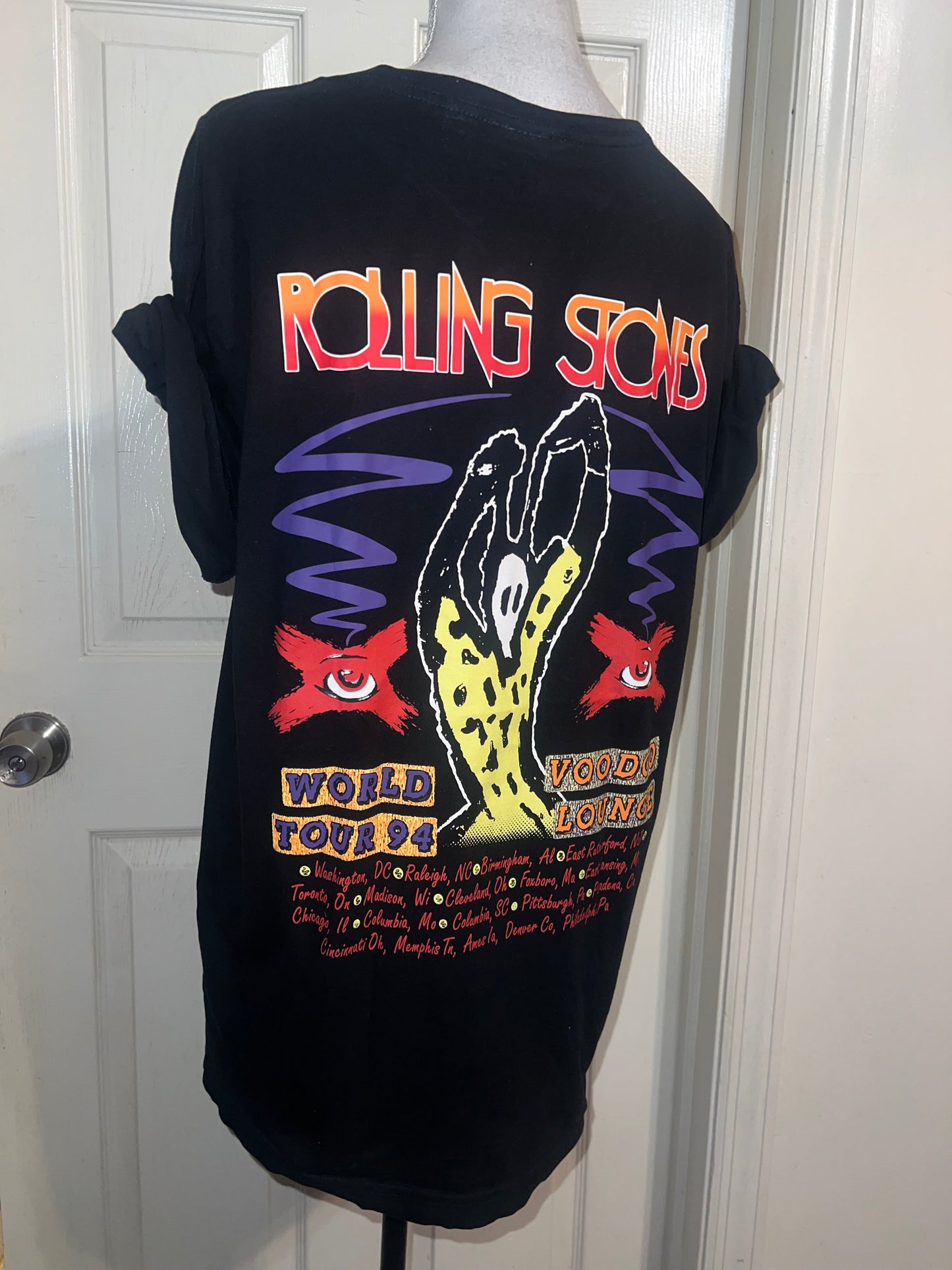 The Rolling Stones Double Sided Oversized Distressed Tee