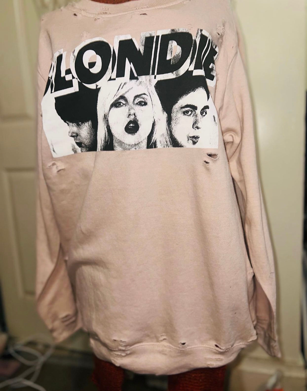 Blondie Oversized Distressed Sweatshirt