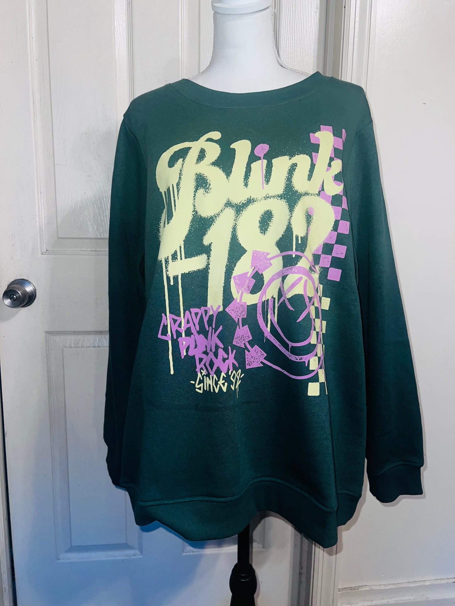Blink 182 Oversized Distressed Sweatshirt