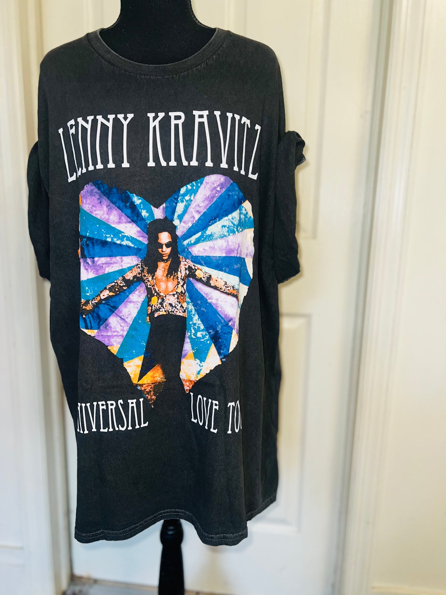 Lenny Kravitz Oversized Distressed Tee