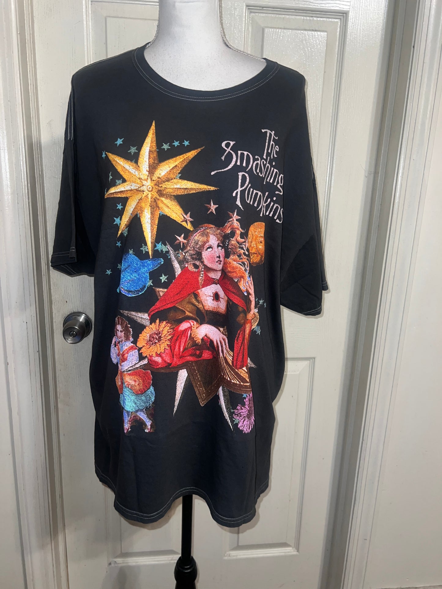 The Smashing Pumpkins Oversized Distressed Tee