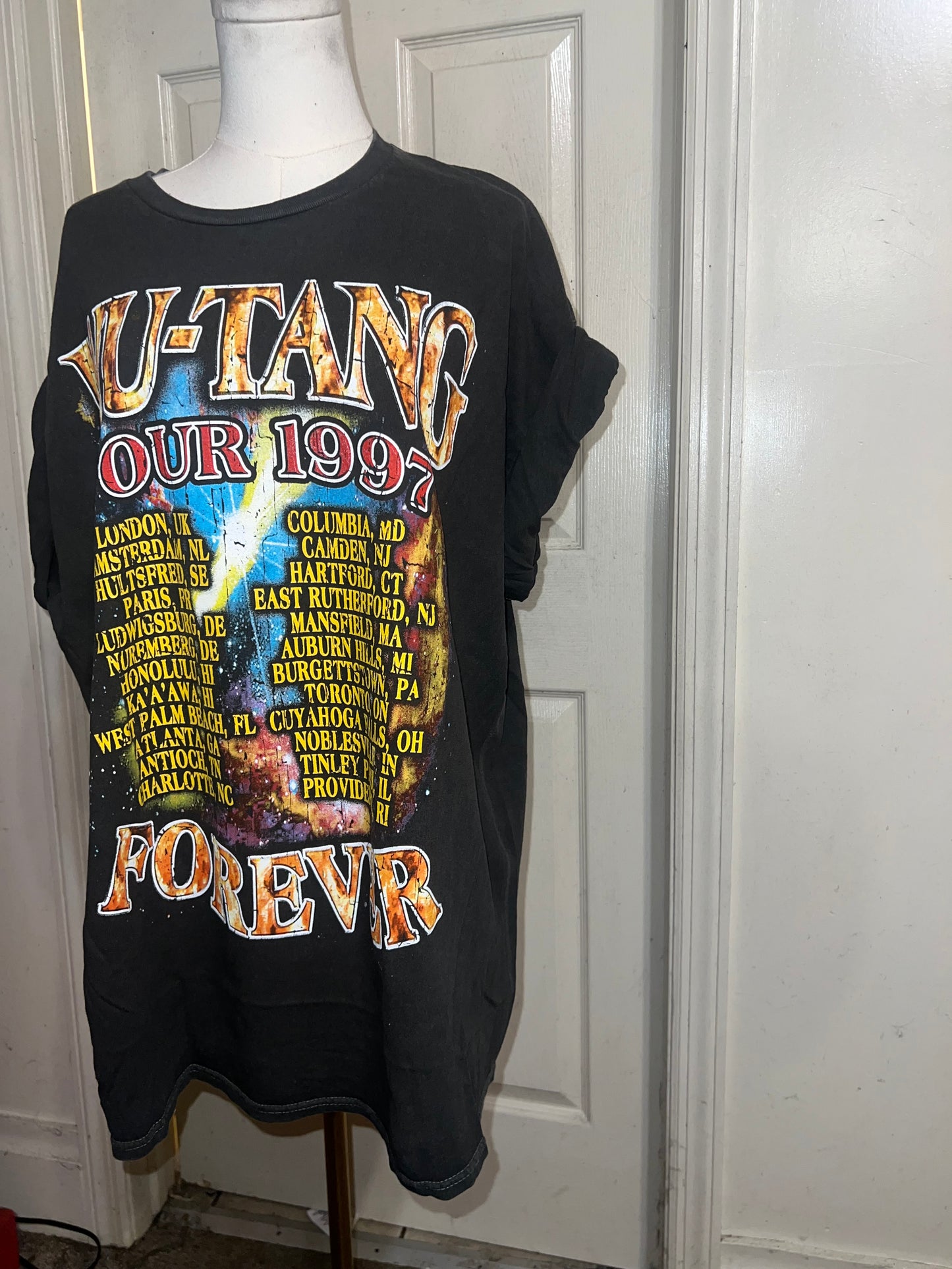 Wu-Tang Clan Tour Oversized Distressed Tee