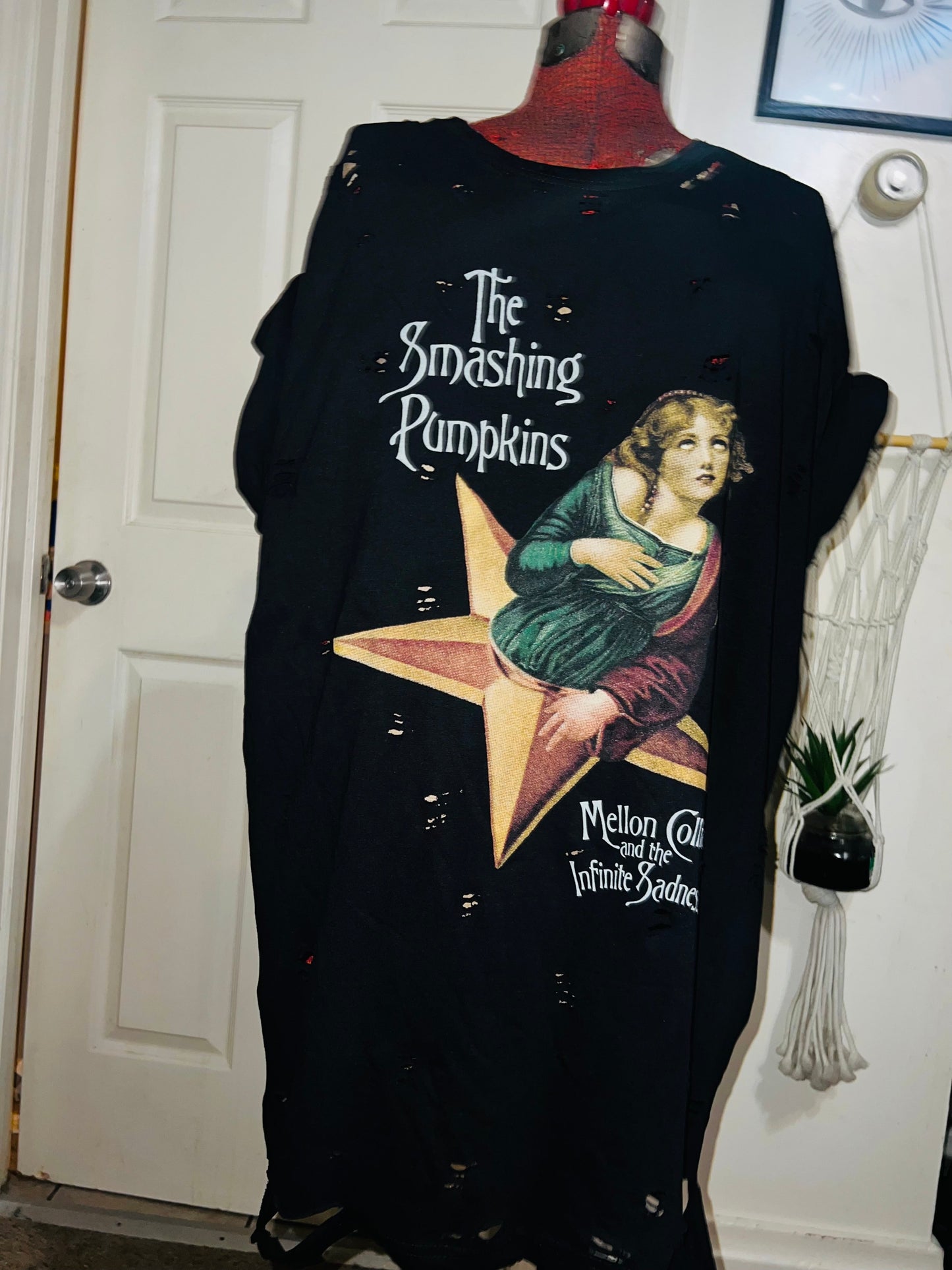 Smashing Pumpkins Oversized Distressed Tee