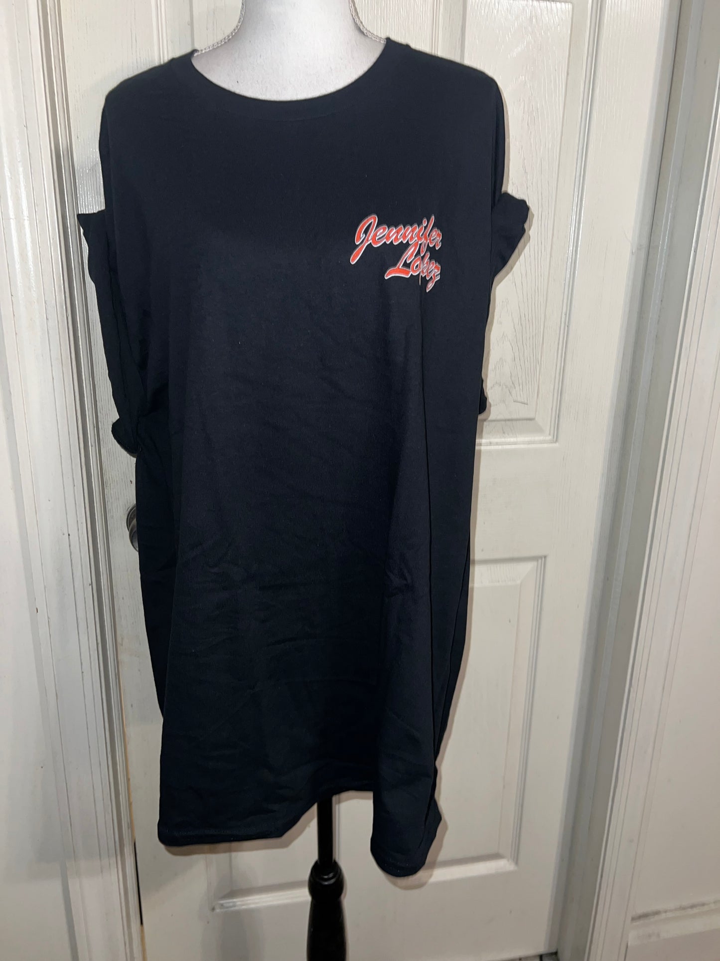 Jennifer Lopez Double Sided Vintage Style Distressed Tee