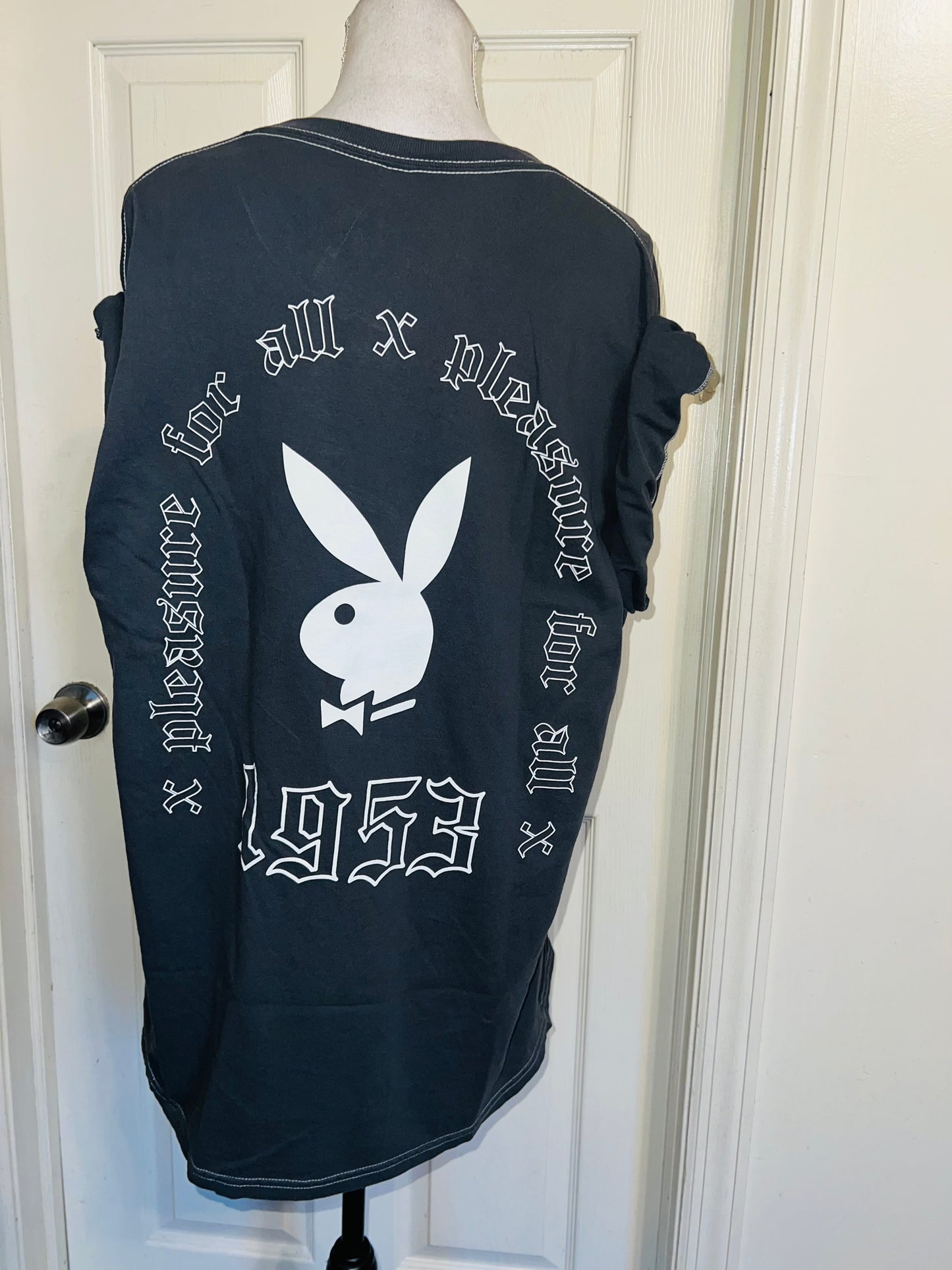 Playboy Double Sided Oversized Distressed Tee