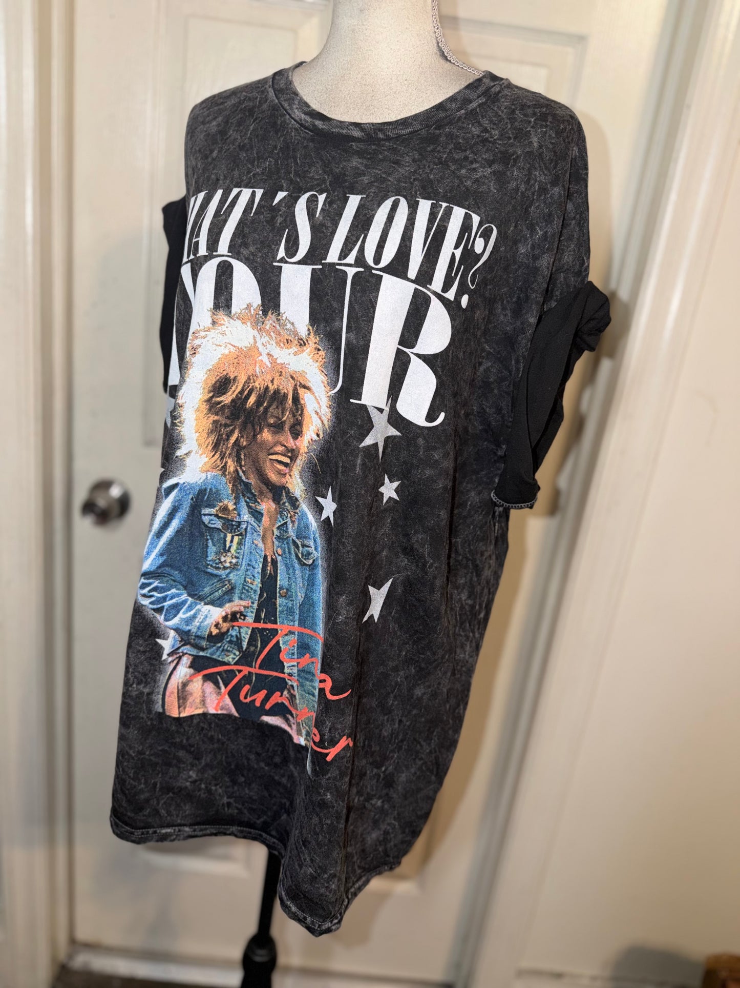 Tina Turner Double Sided Oversized Distressed Tee