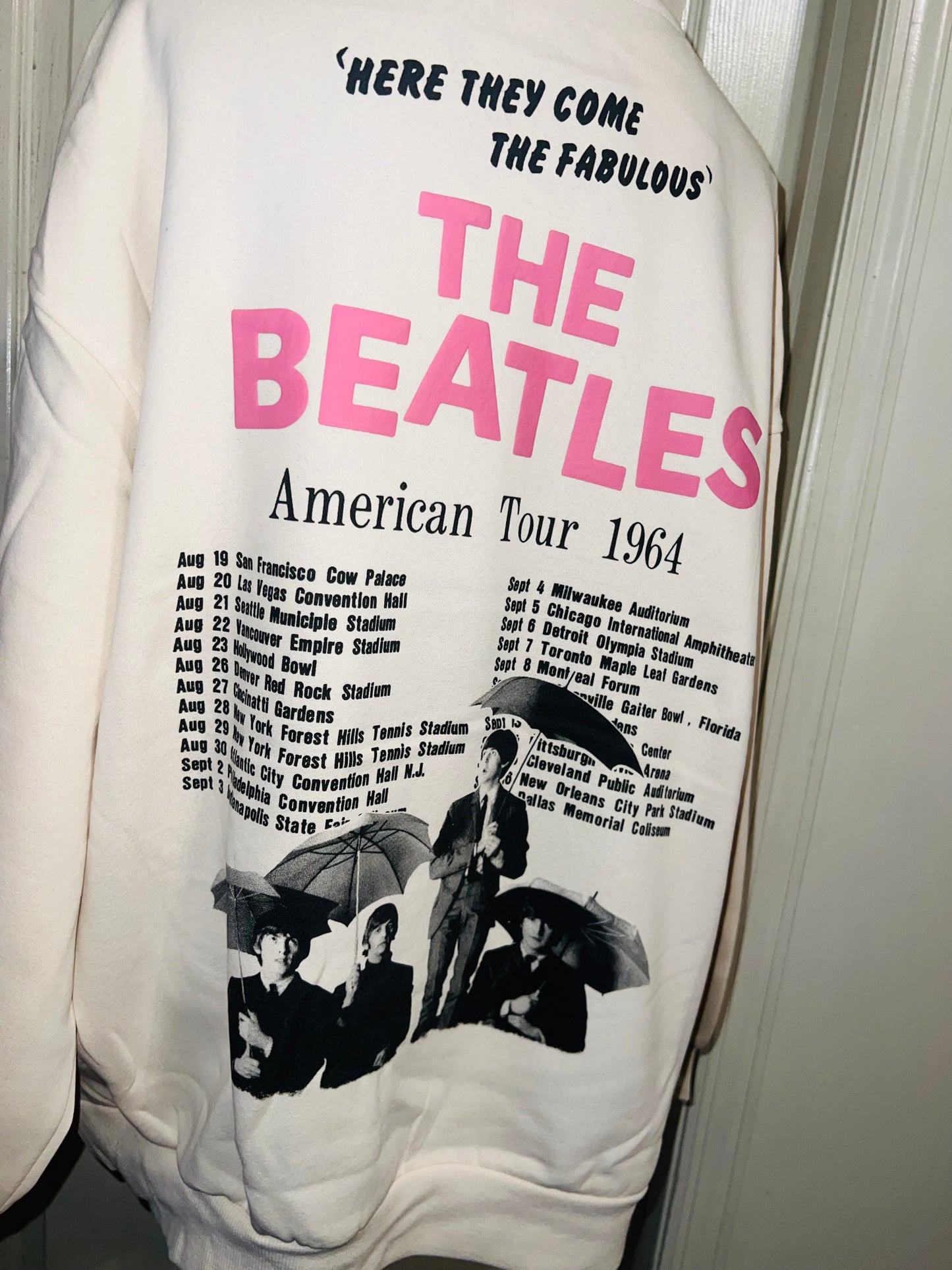 The Beatles Double Sided Oversized Distressed Tee