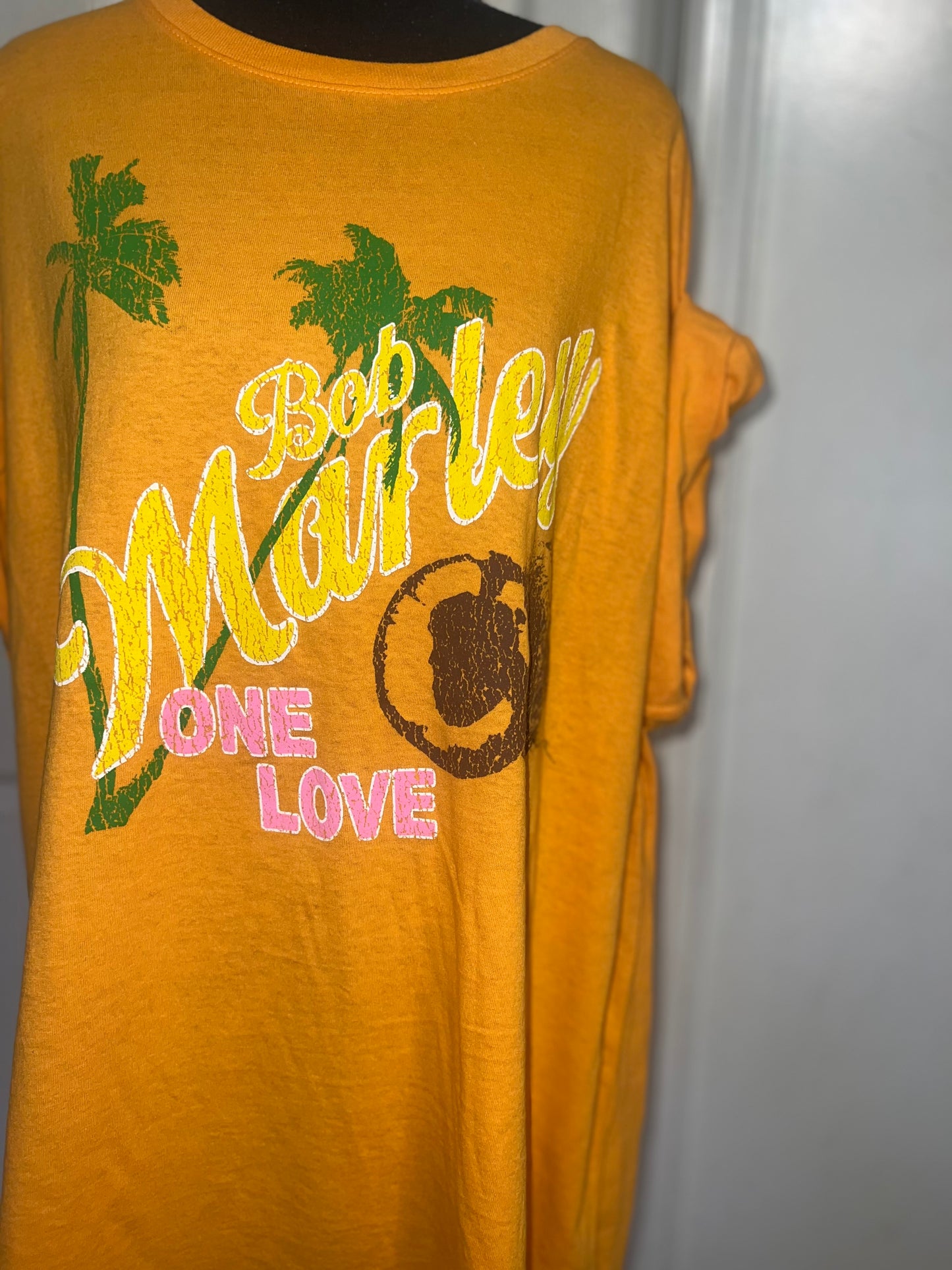 Bob Marley Oversized Distressed Tee