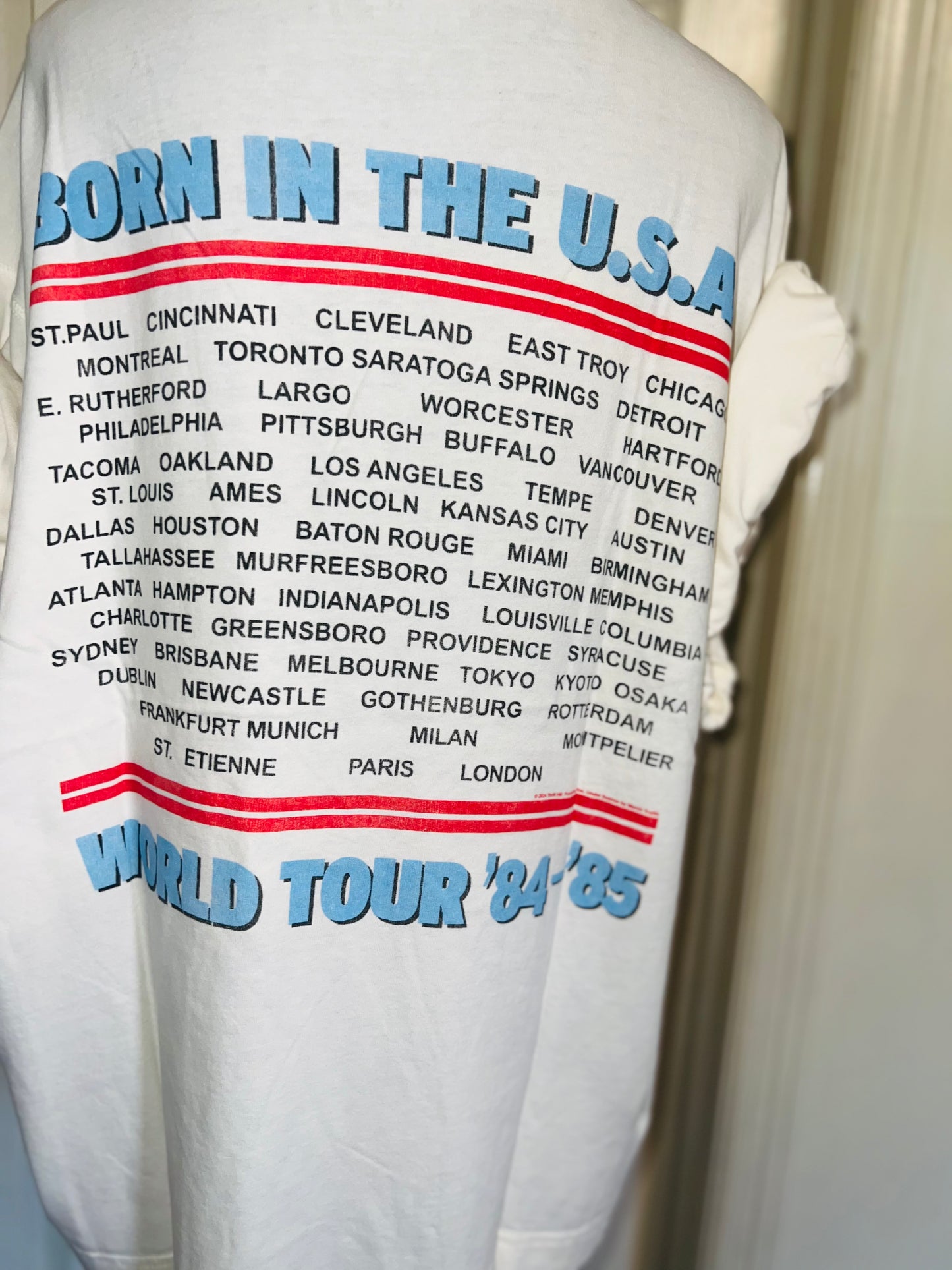 Bruce Springsteen and the Street Band Double Sided Oversized Distressed Tee