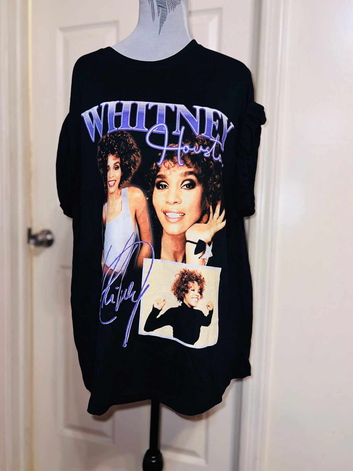 Whitney Houston Oversized Distressed Tee
