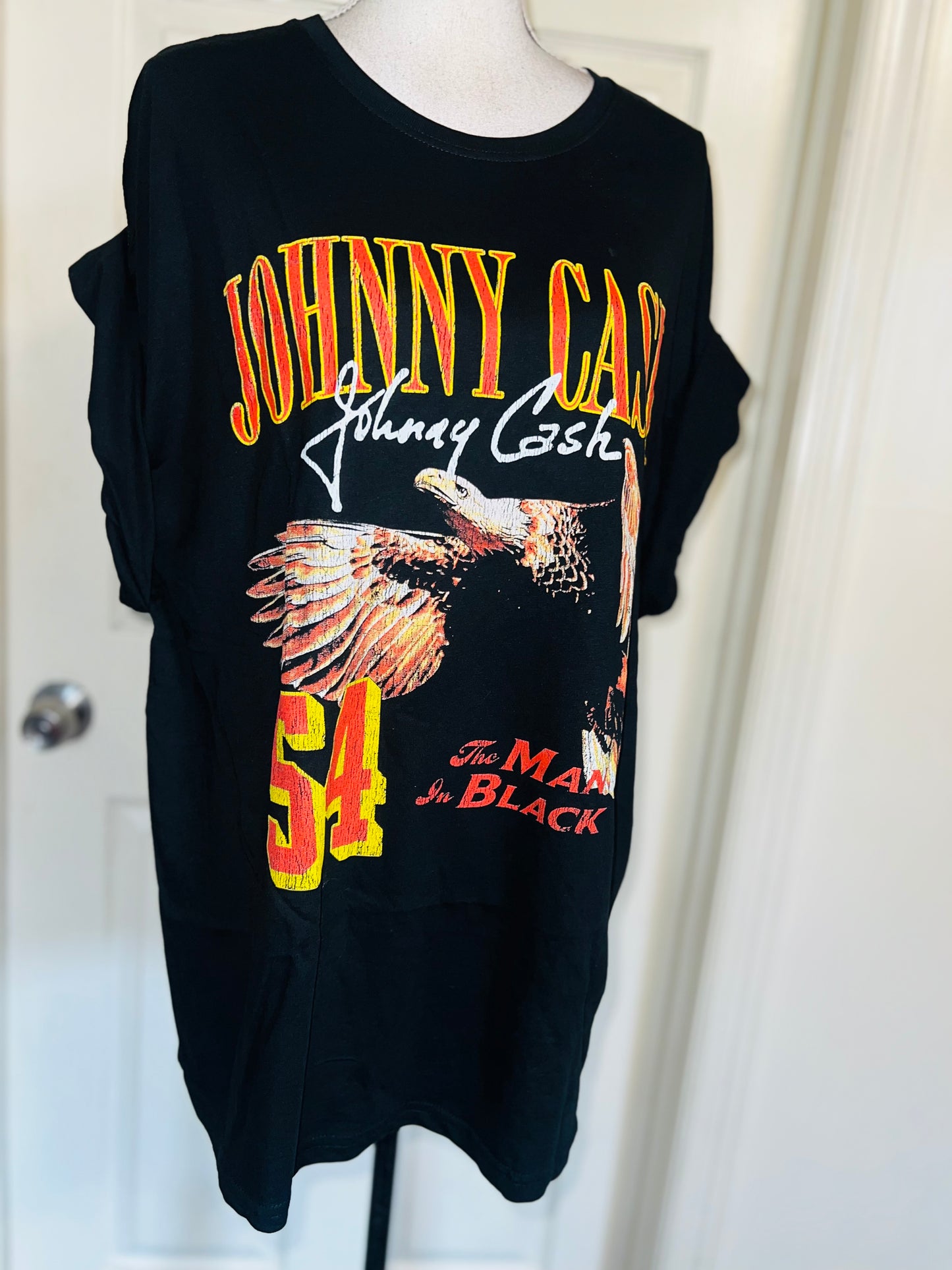 Johnny Cash Double Sided Oversized Distressed Tee