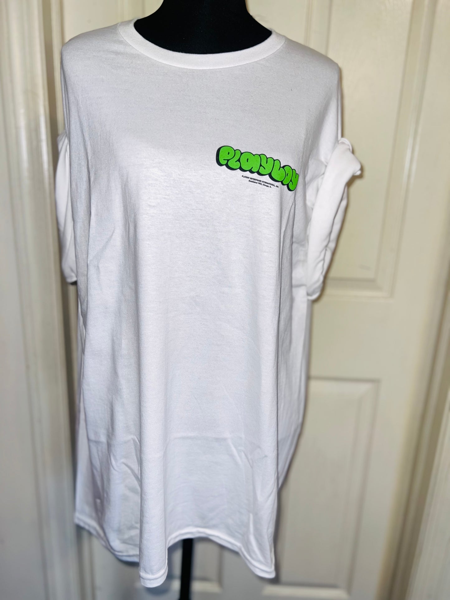 Playboy Double Sided Oversized Distressed Tee