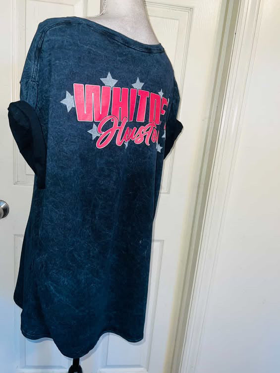 Whitney Houston Double Sided Oversized Distressed Tee