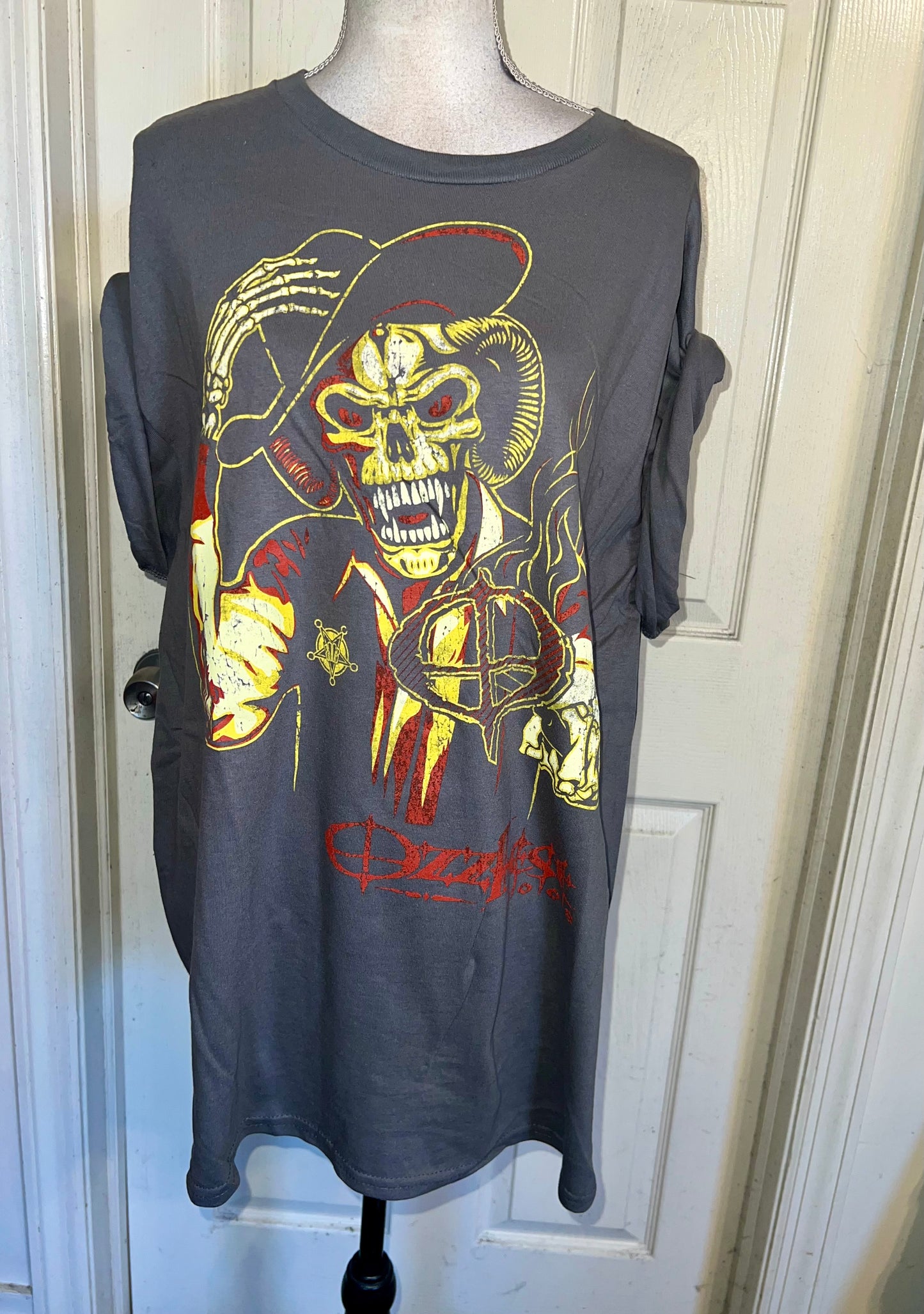 Ozzy Osbourne Ozzfest Oversized Distressed Tee