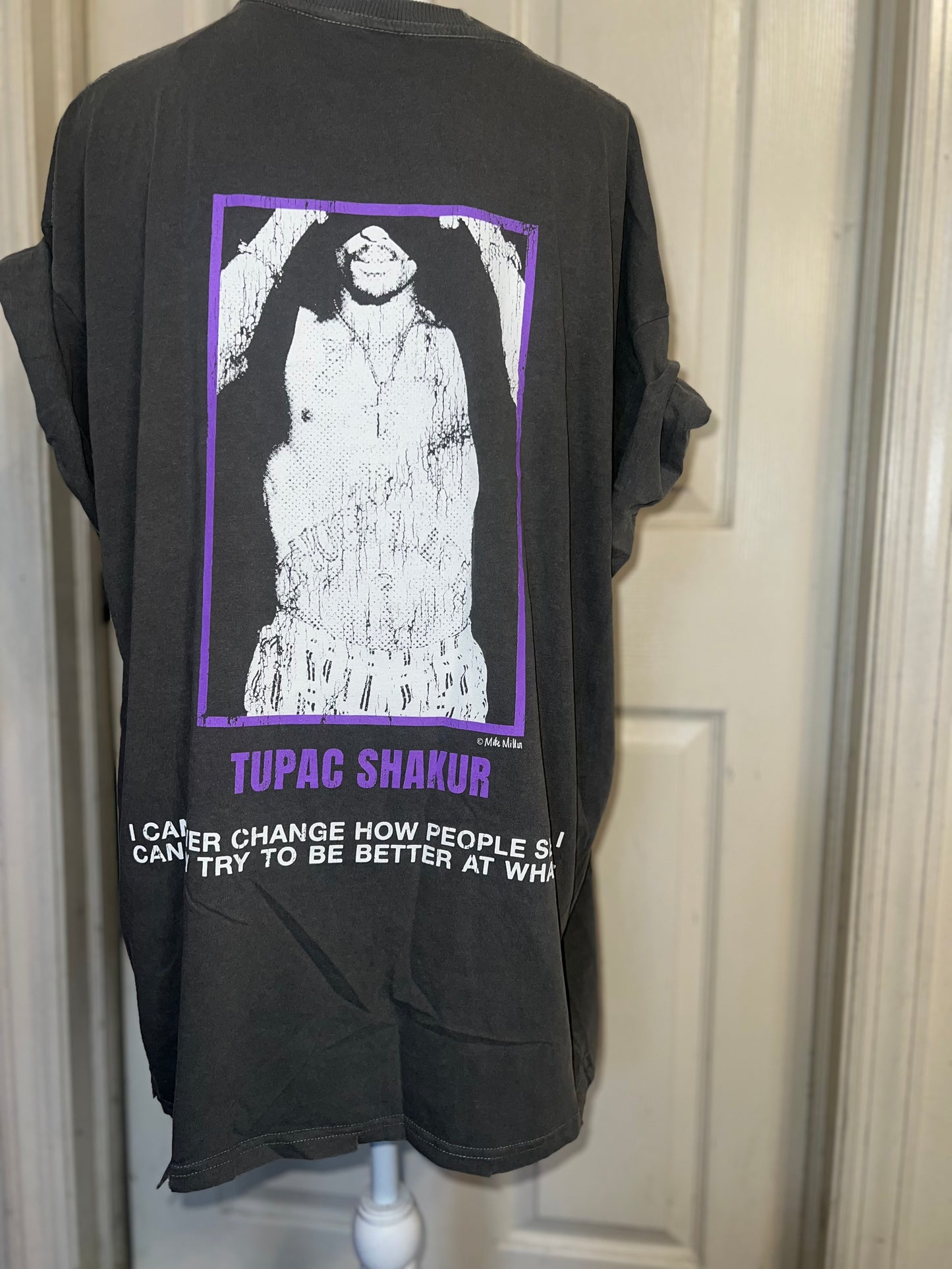 Tupac Shakur Double Sided Oversized Distressed Tee