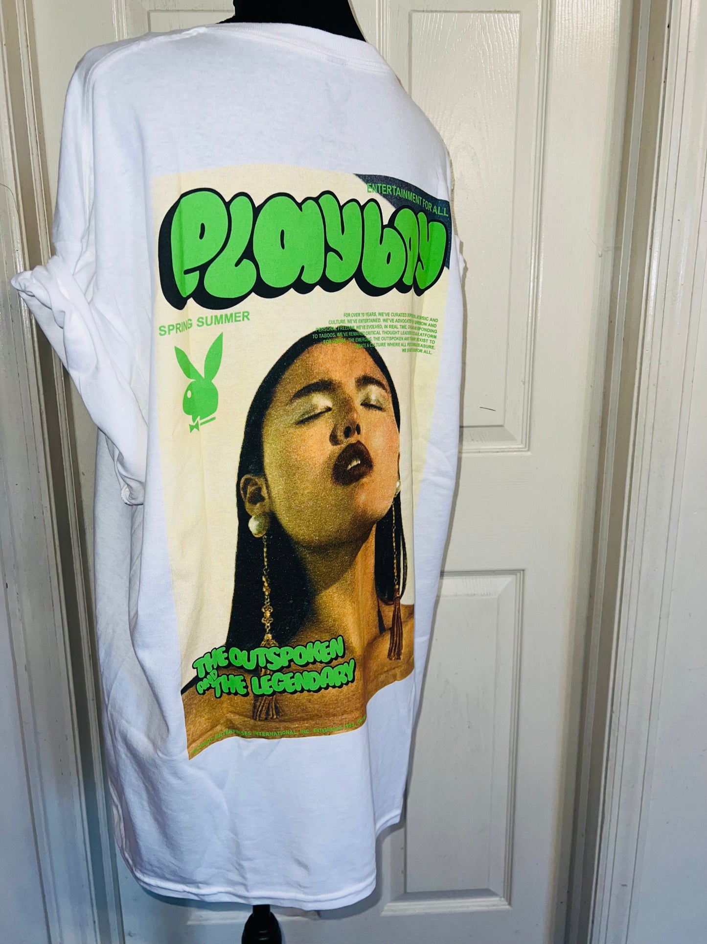 Playboy Double Sided Oversized Distressed Tee