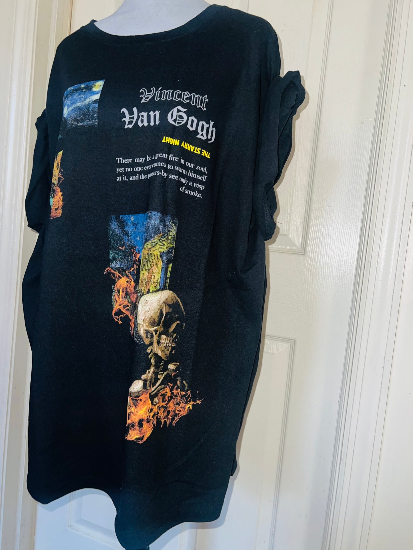 Vincent Van Gogh Oversized Distressed Tee