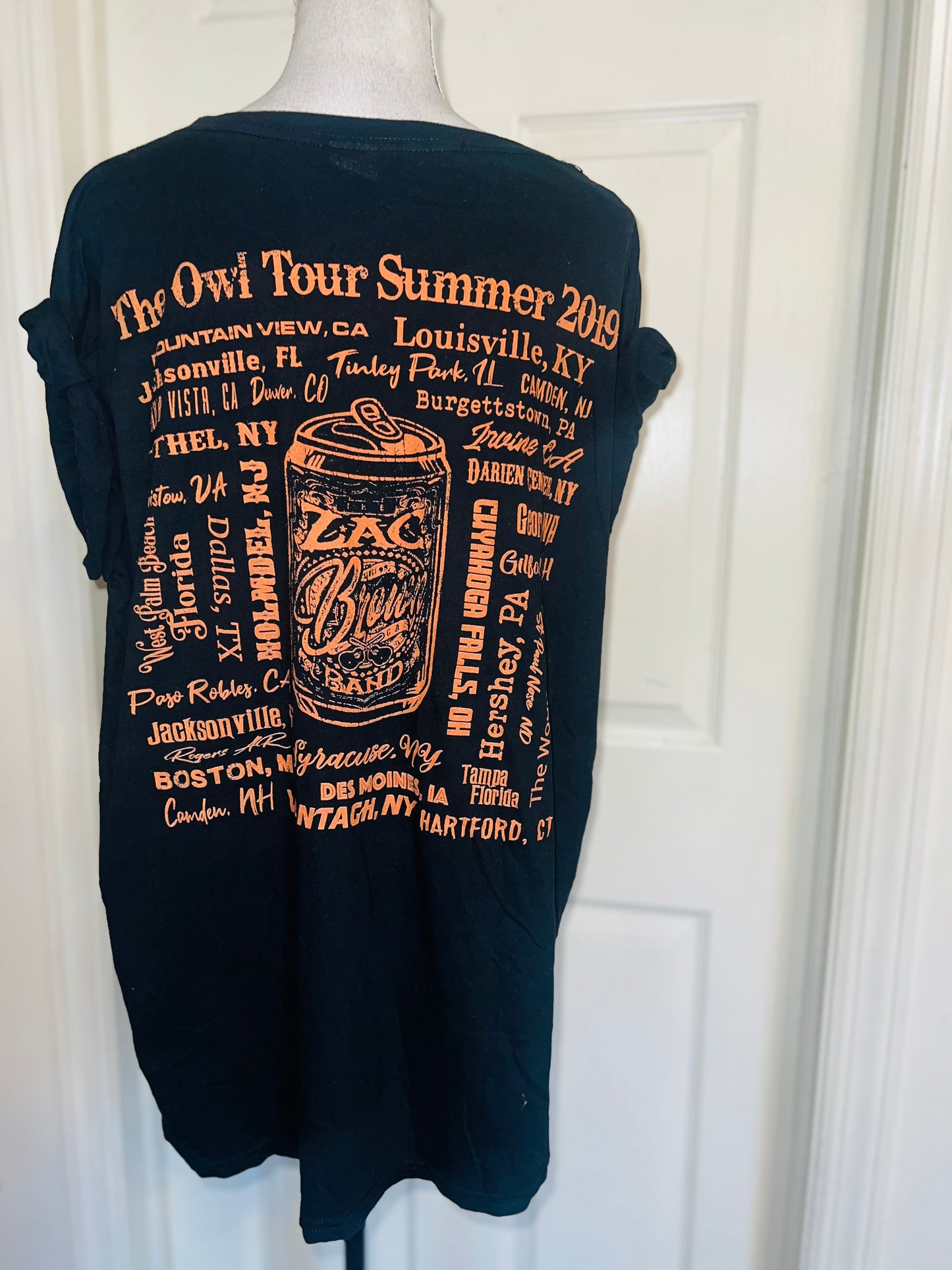 Zac Brown Band Double Sides Oversized Distressed Tee