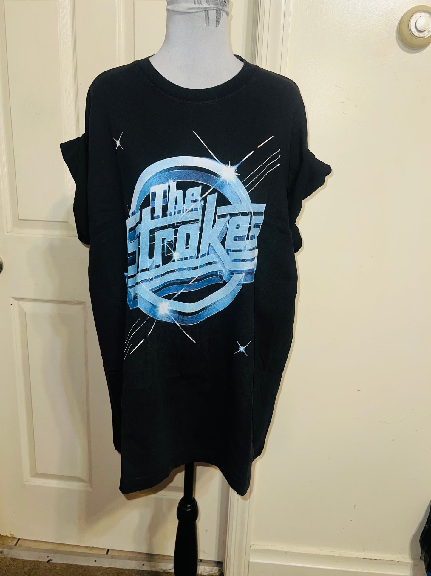 The Strokes Oversized Distressed Tee