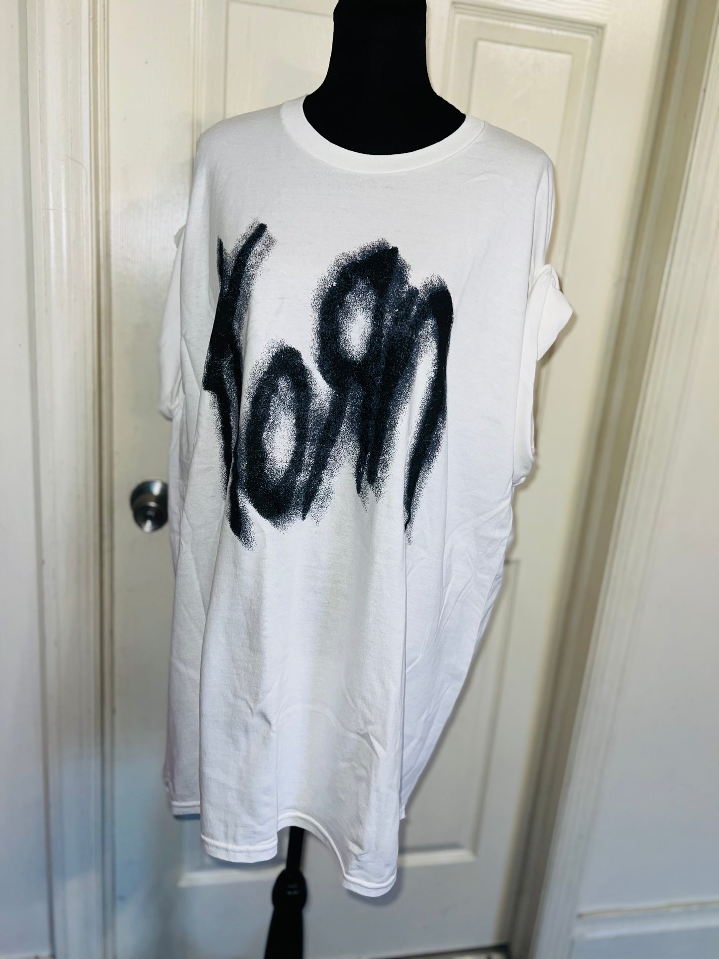 Korn Double Sided Oversized Distressed Tee