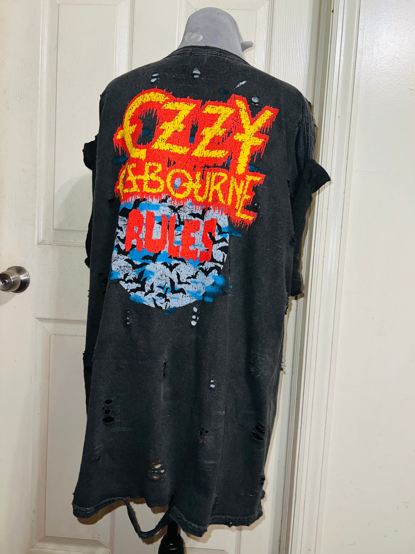Ozzy Osbourne Double Sided Oversized Distressed Tee