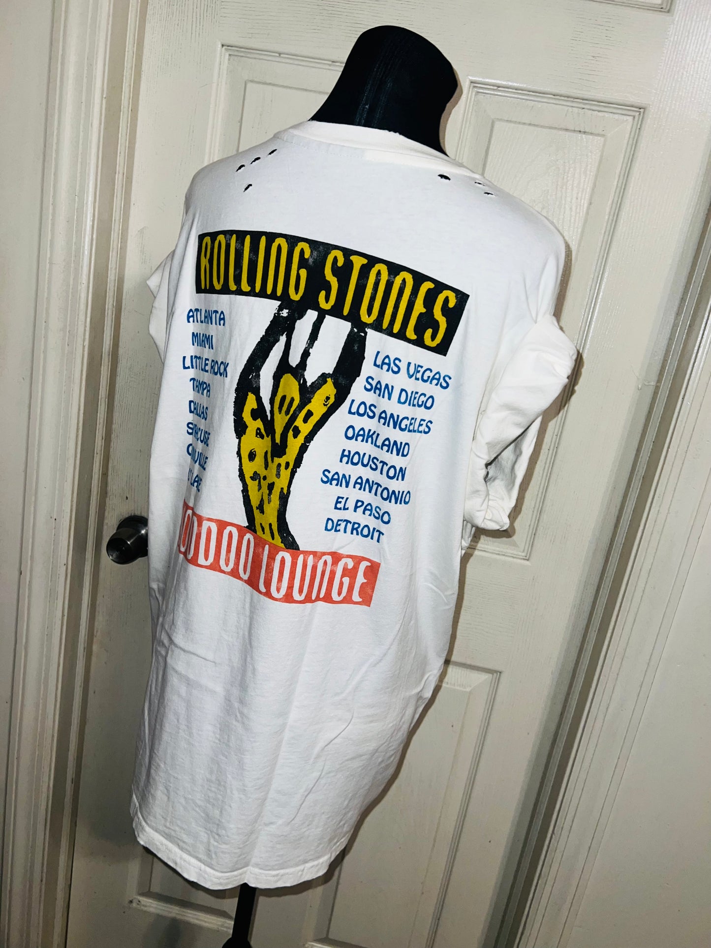 The Rolling Stones Double Sided Oversized Distressed Tee