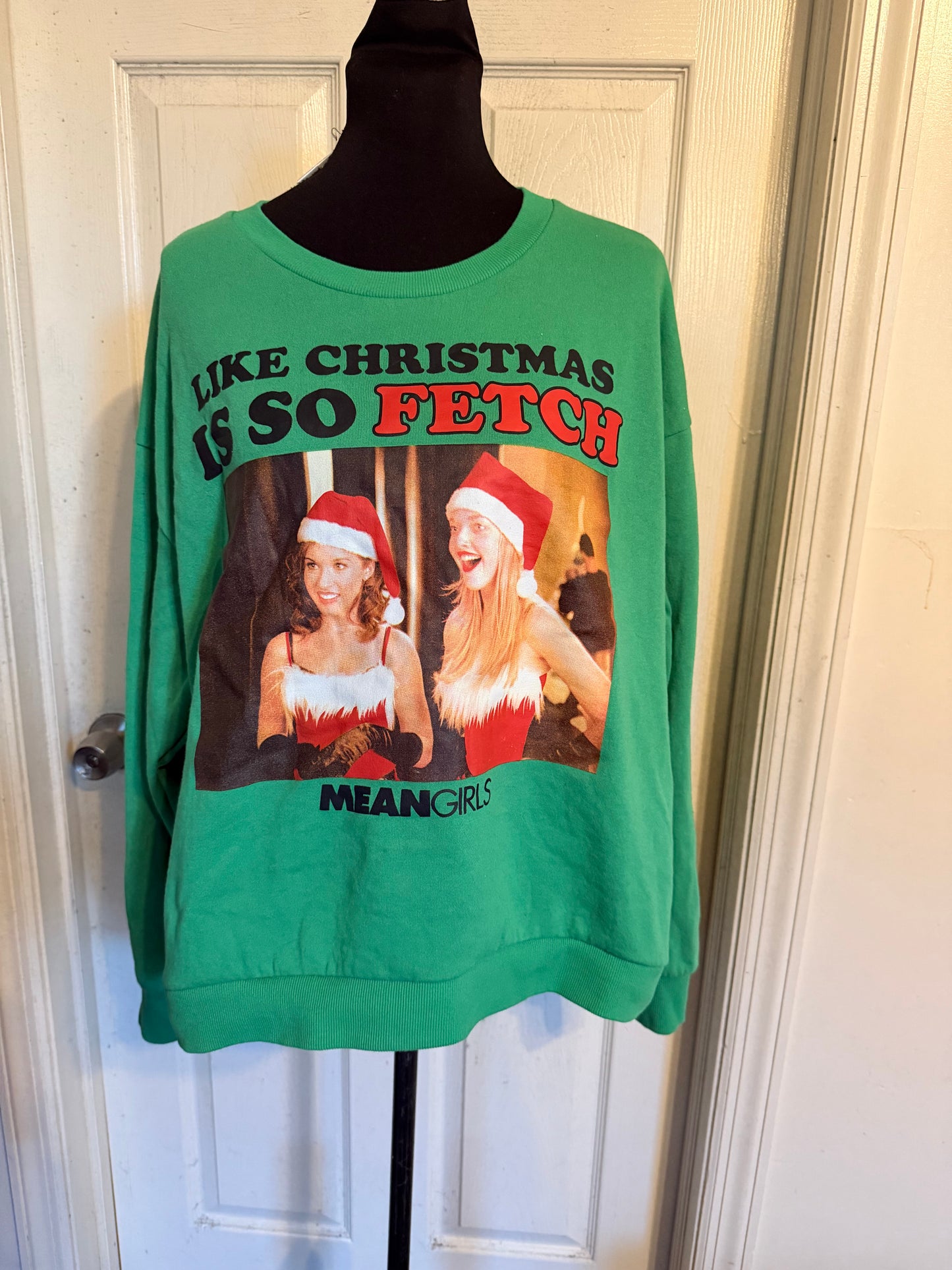 Mean Girls Holiday Oversized Distressed Sweatshirt