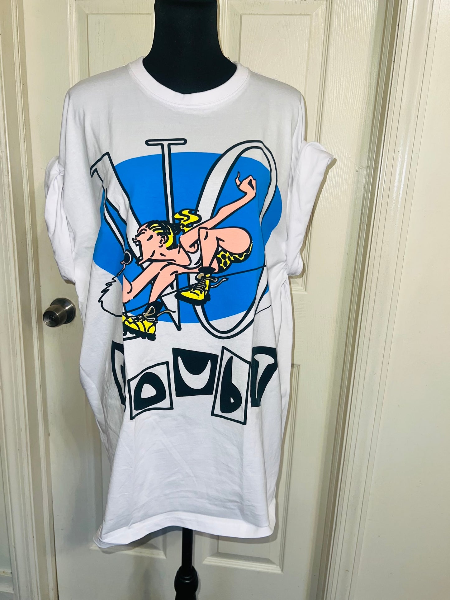 No Doubt Oversized Distressed Tee