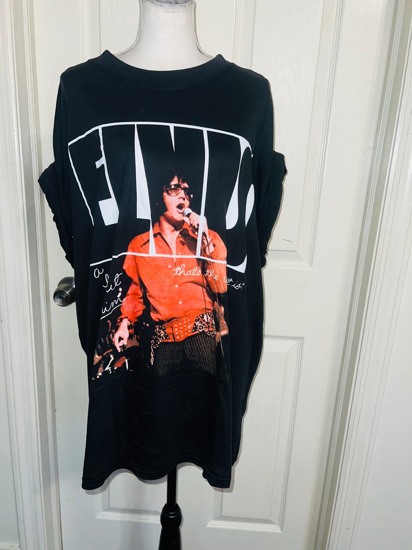 Elvis Oversized Distressed Tee