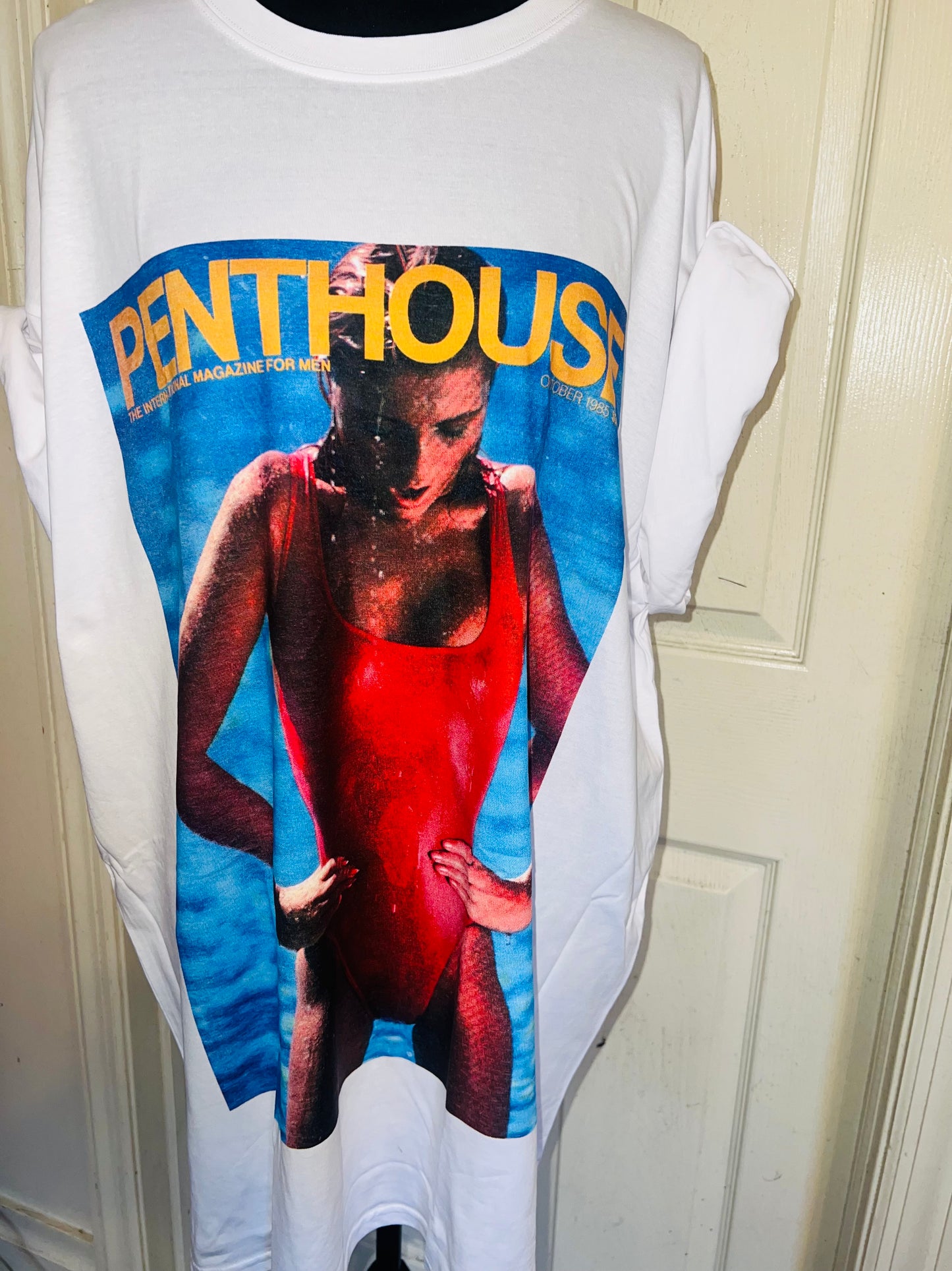 Penthouse Oversized Distressed Tee