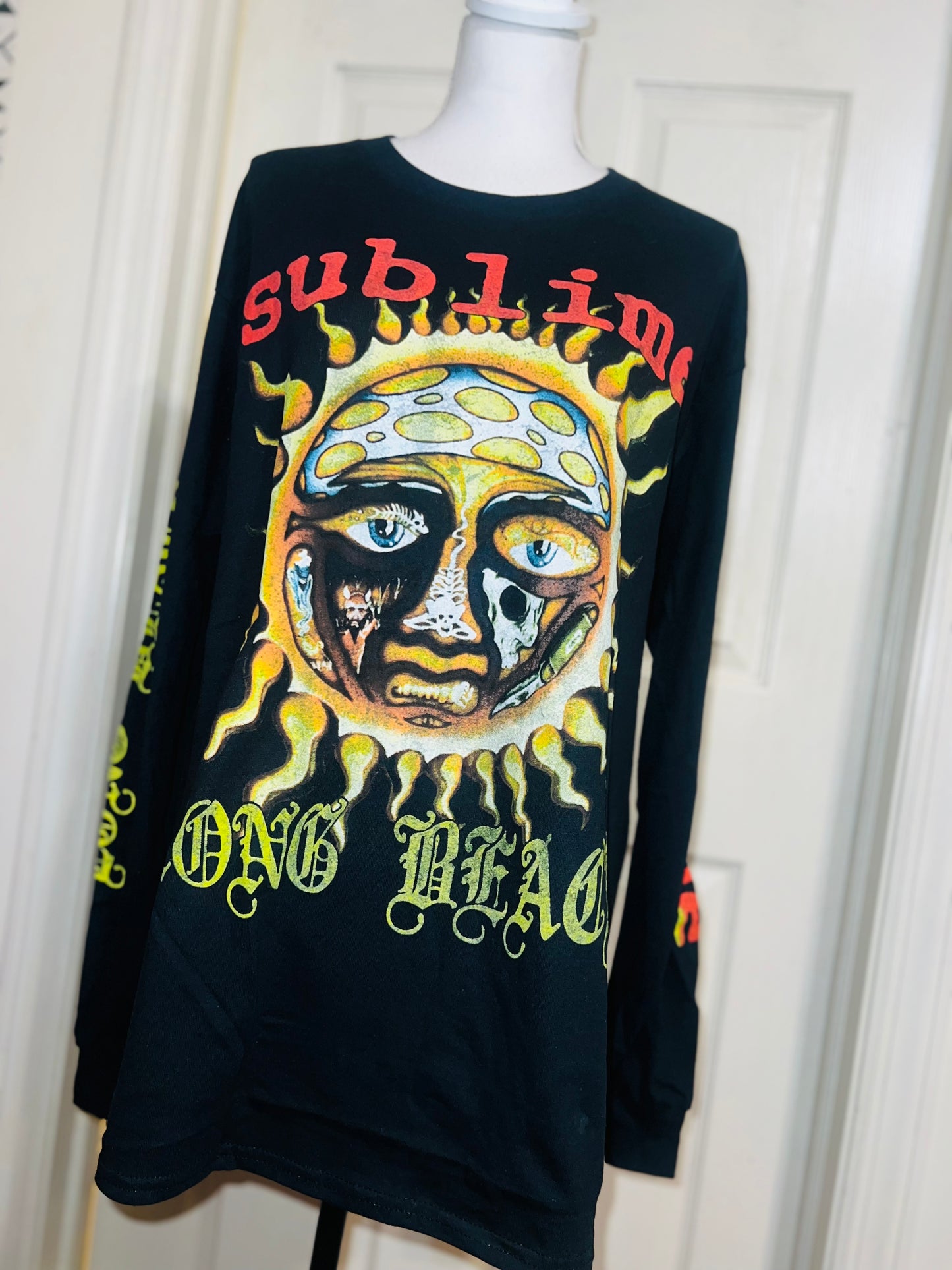 Sublime Oversized Distressed Long Sleeve Tee