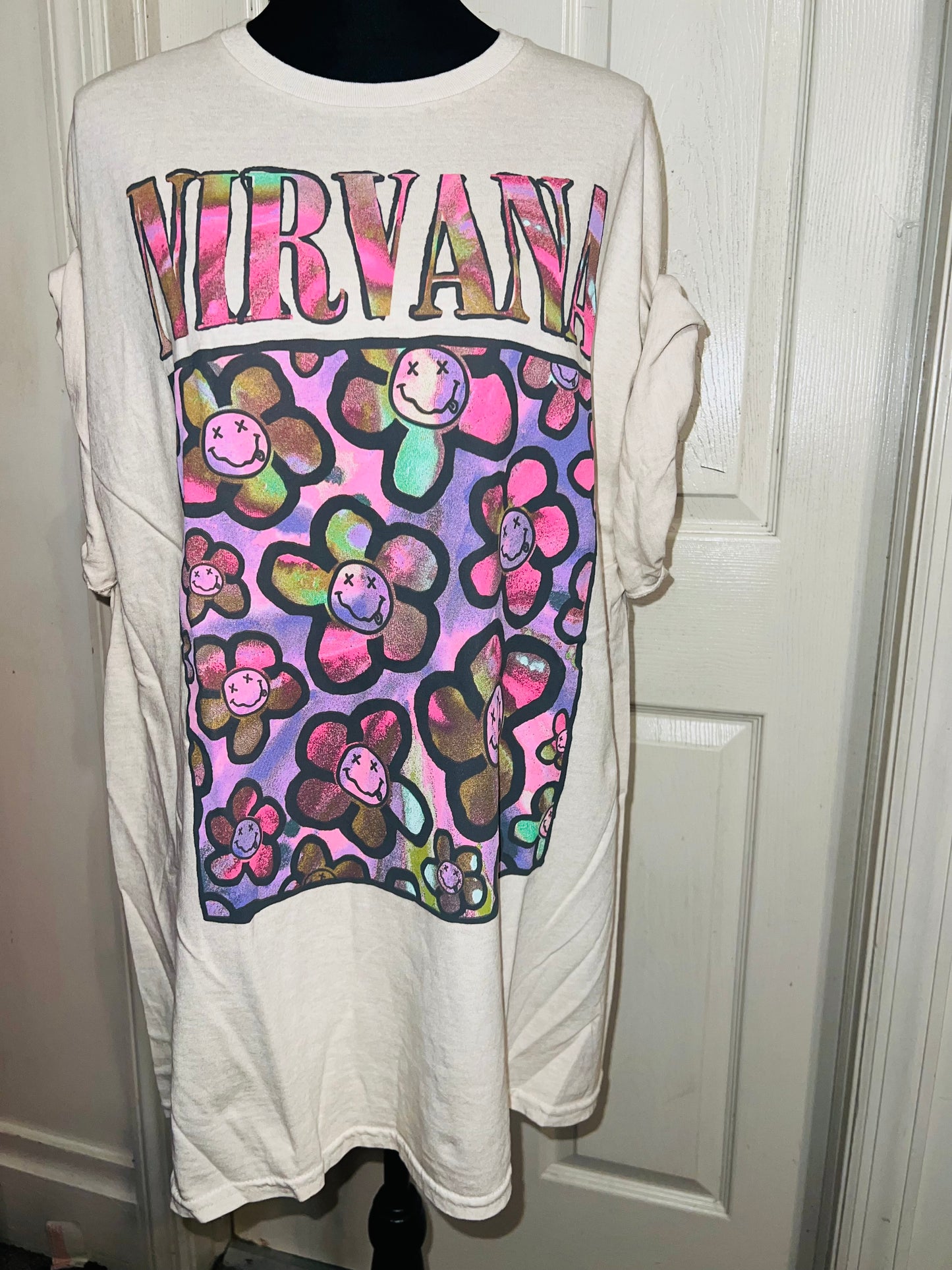 Nirvana Oversized Distressed Tee