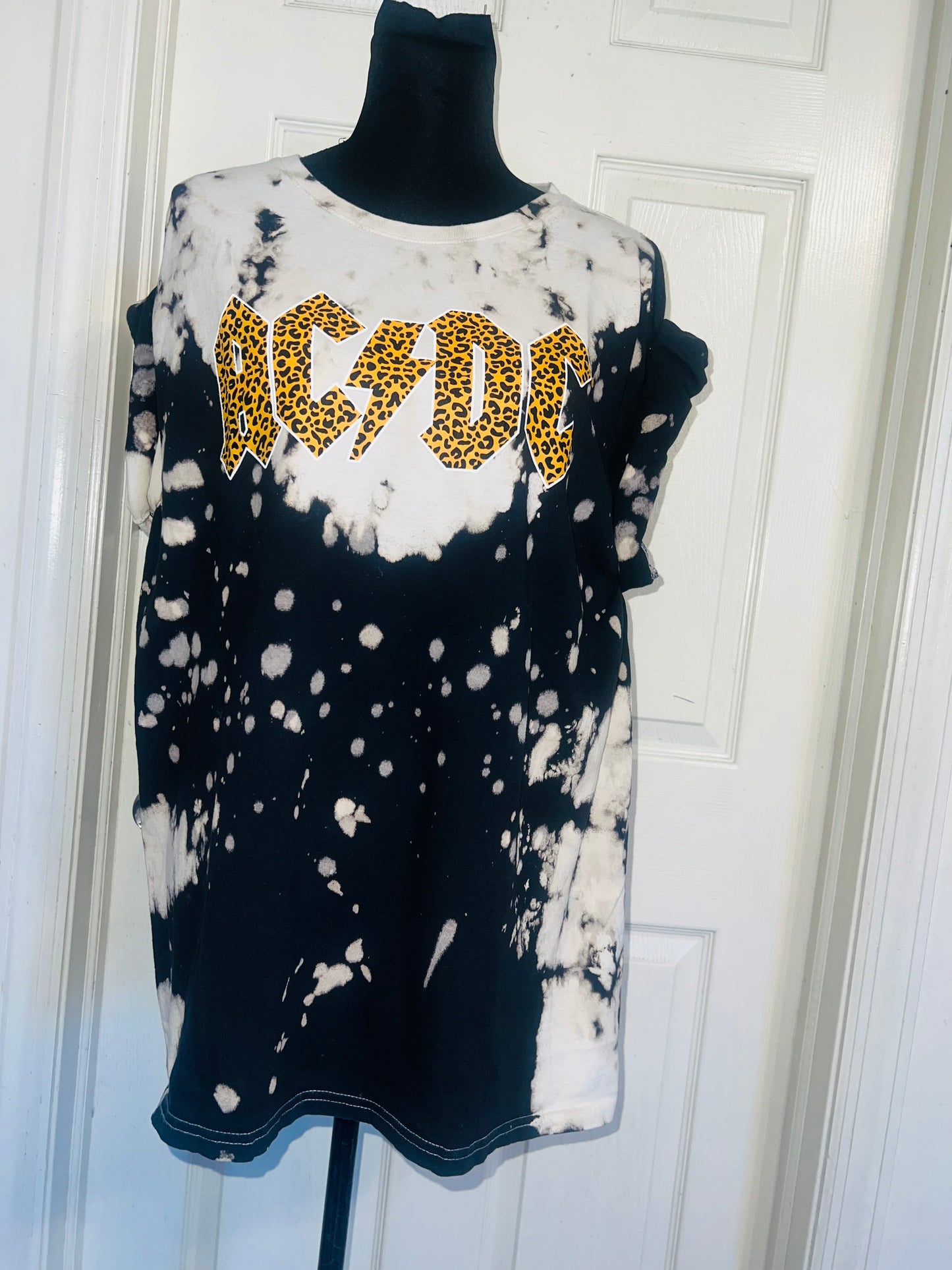 AC/DC Oversized Distressed Tee