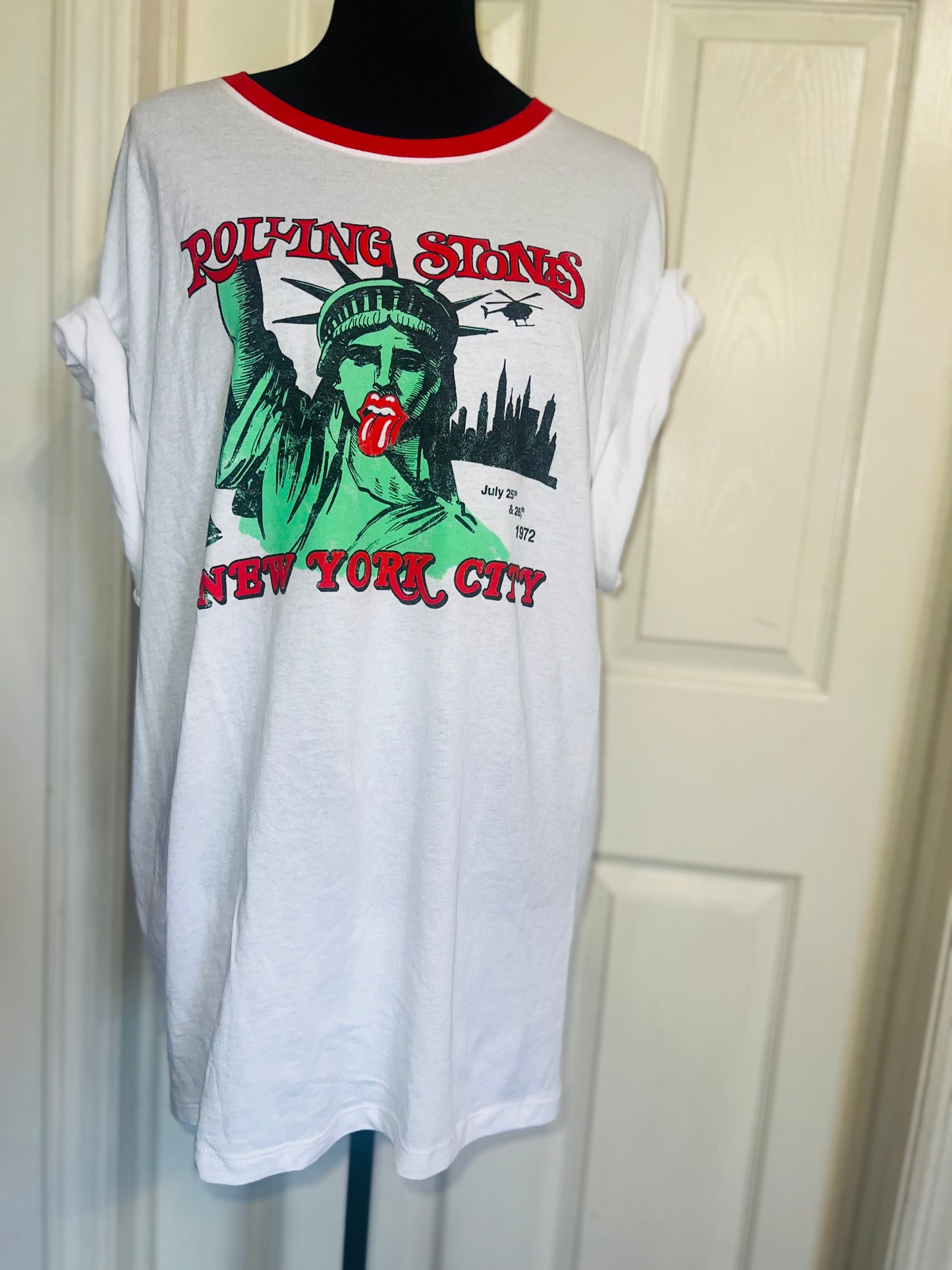Rolling Stones Oversized Distressed Ted