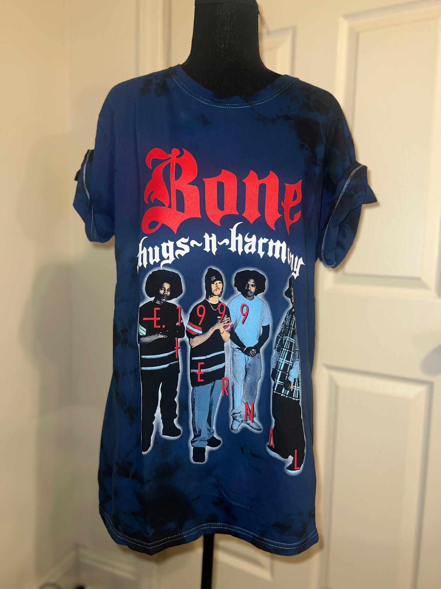 Bone Thugs n Harmony Tie Dyed Oversized Distressed Tee