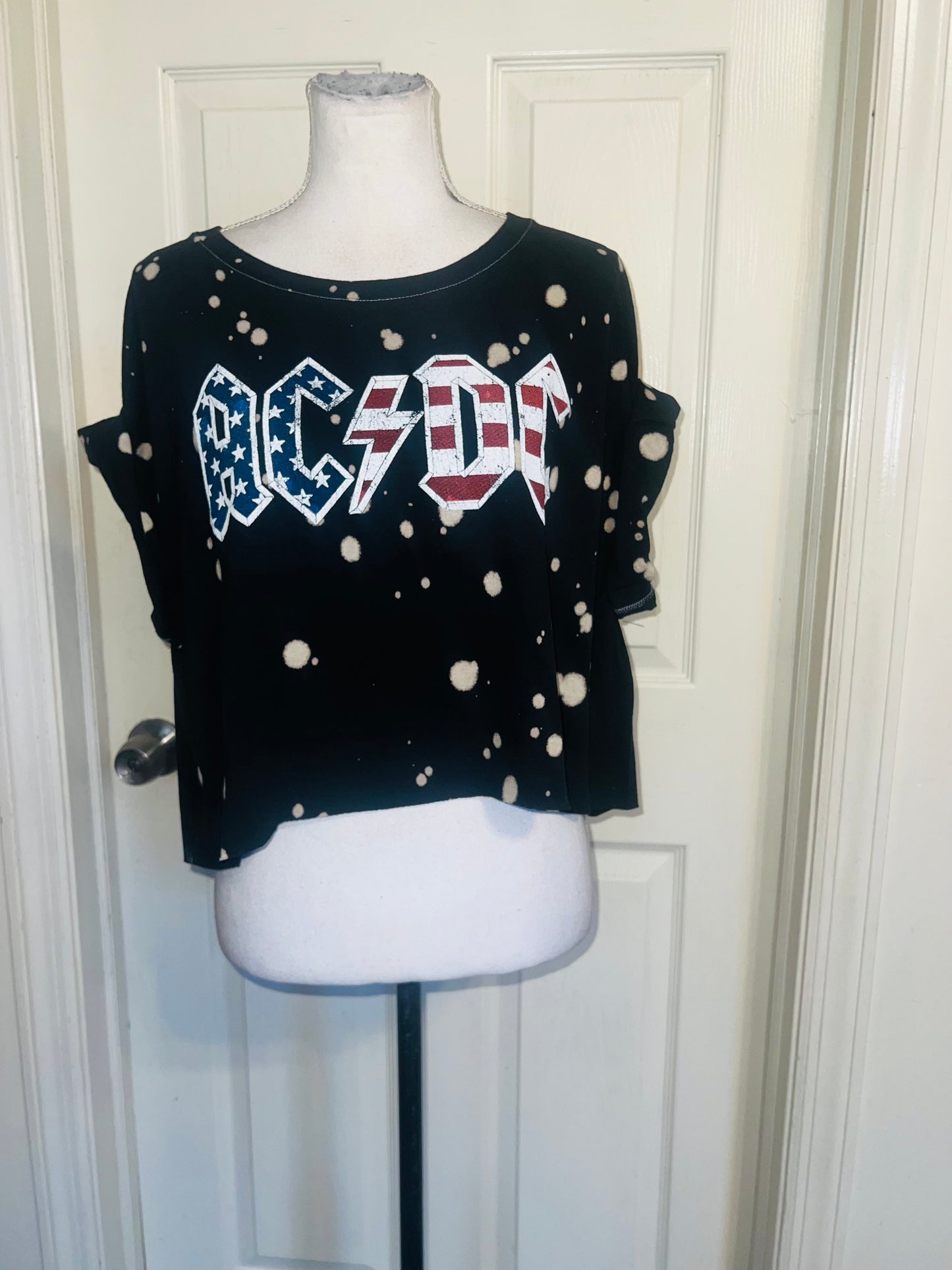 AC/DC Oversized Distressed Tee