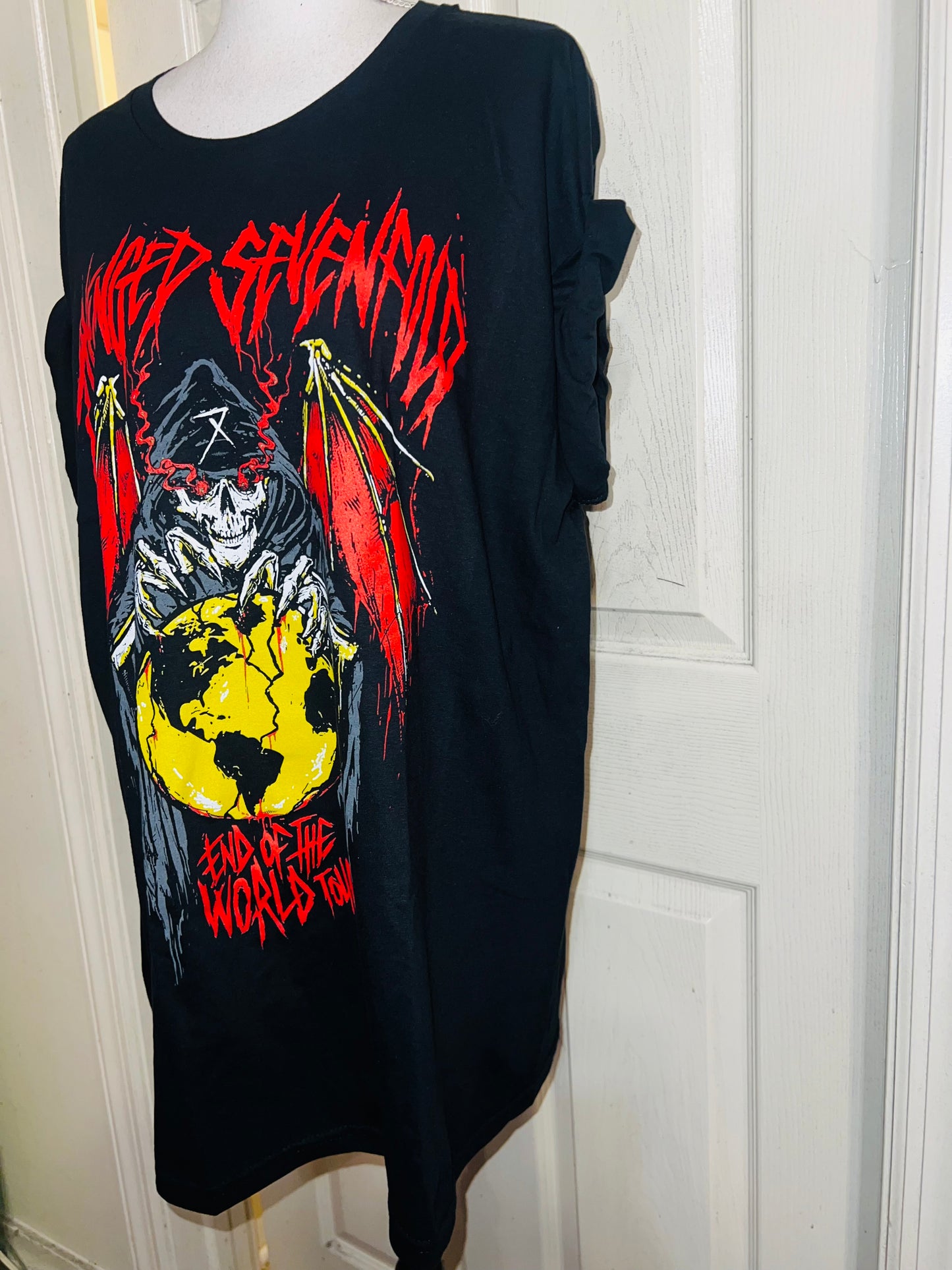 Avenged Sevenfold Oversized Distressed Tee
