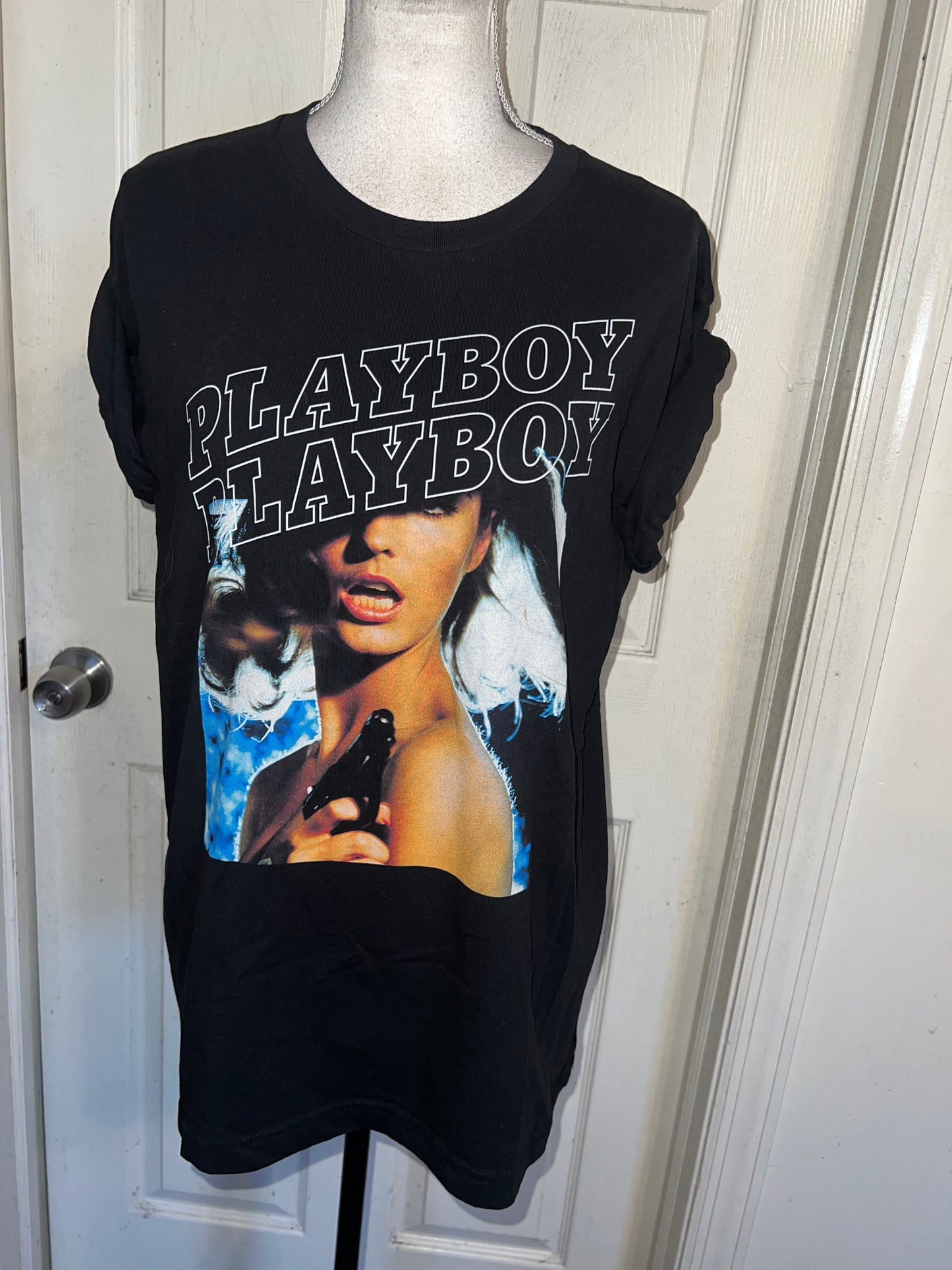 Playboy Oversized Distressed Tee