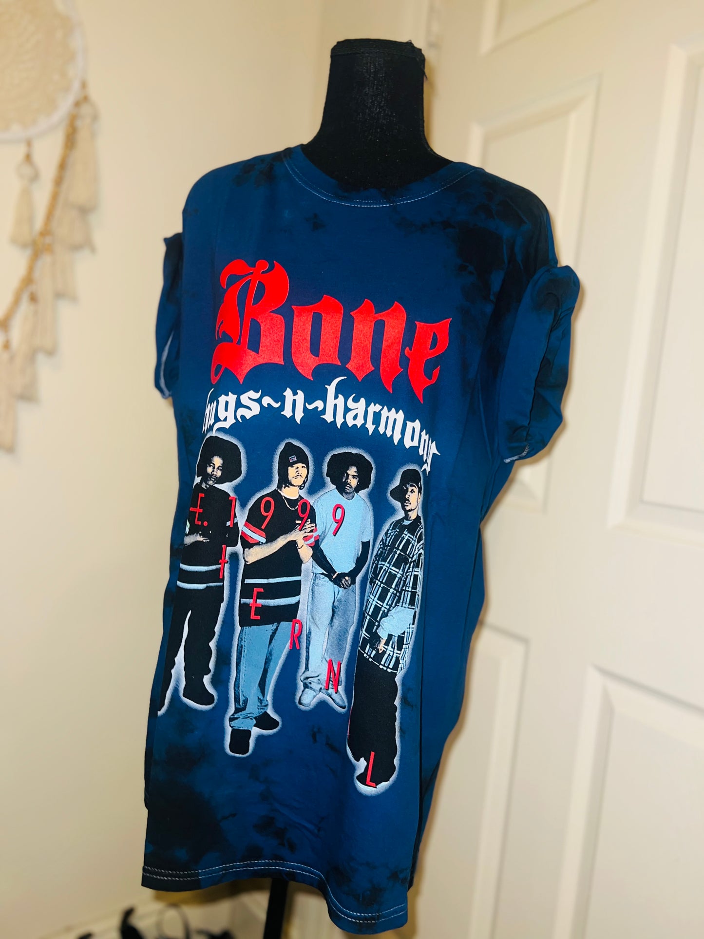 Bone Thugs n Harmony Tie Dyed Oversized Distressed Tee