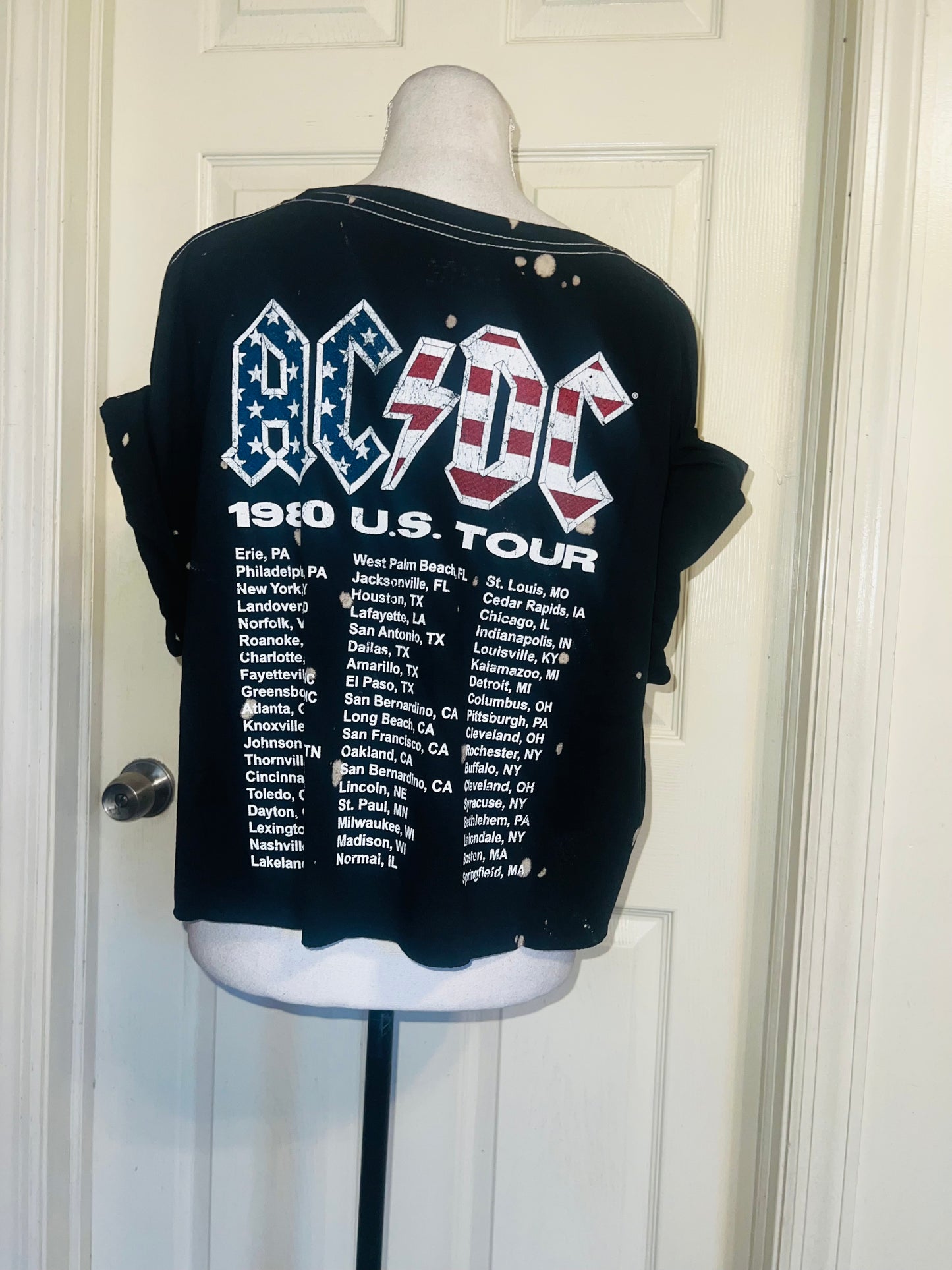 AC/DC Oversized Distressed Tee