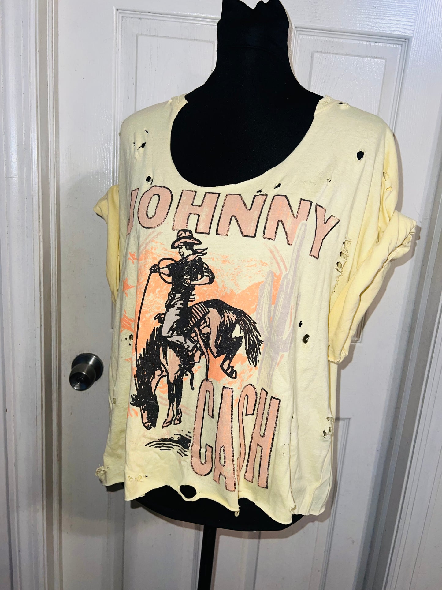 Johnny Cash Oversized Distressed Tee (As Is)