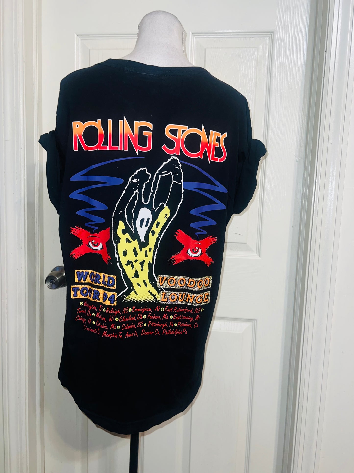 The Rolling Stones Double Sided Oversized Distressed Tee