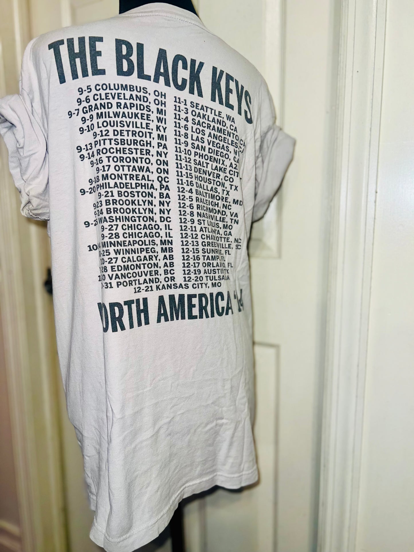 The Black Keys Vintage Tour Double Sided Oversized Tee