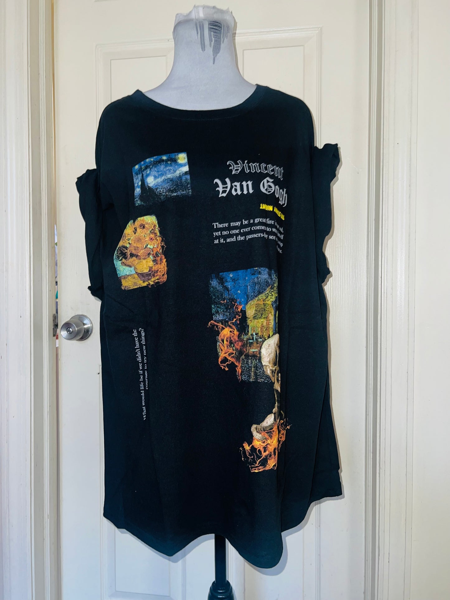 Vincent Van Gogh Oversized Distressed Tee