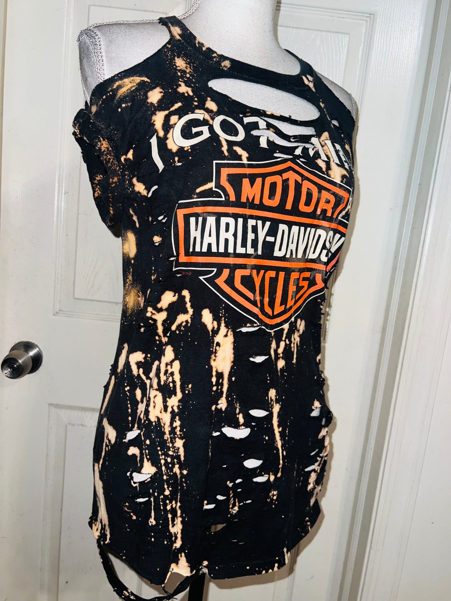 Harley Davidson Bleached Double Sided Distressed Tee