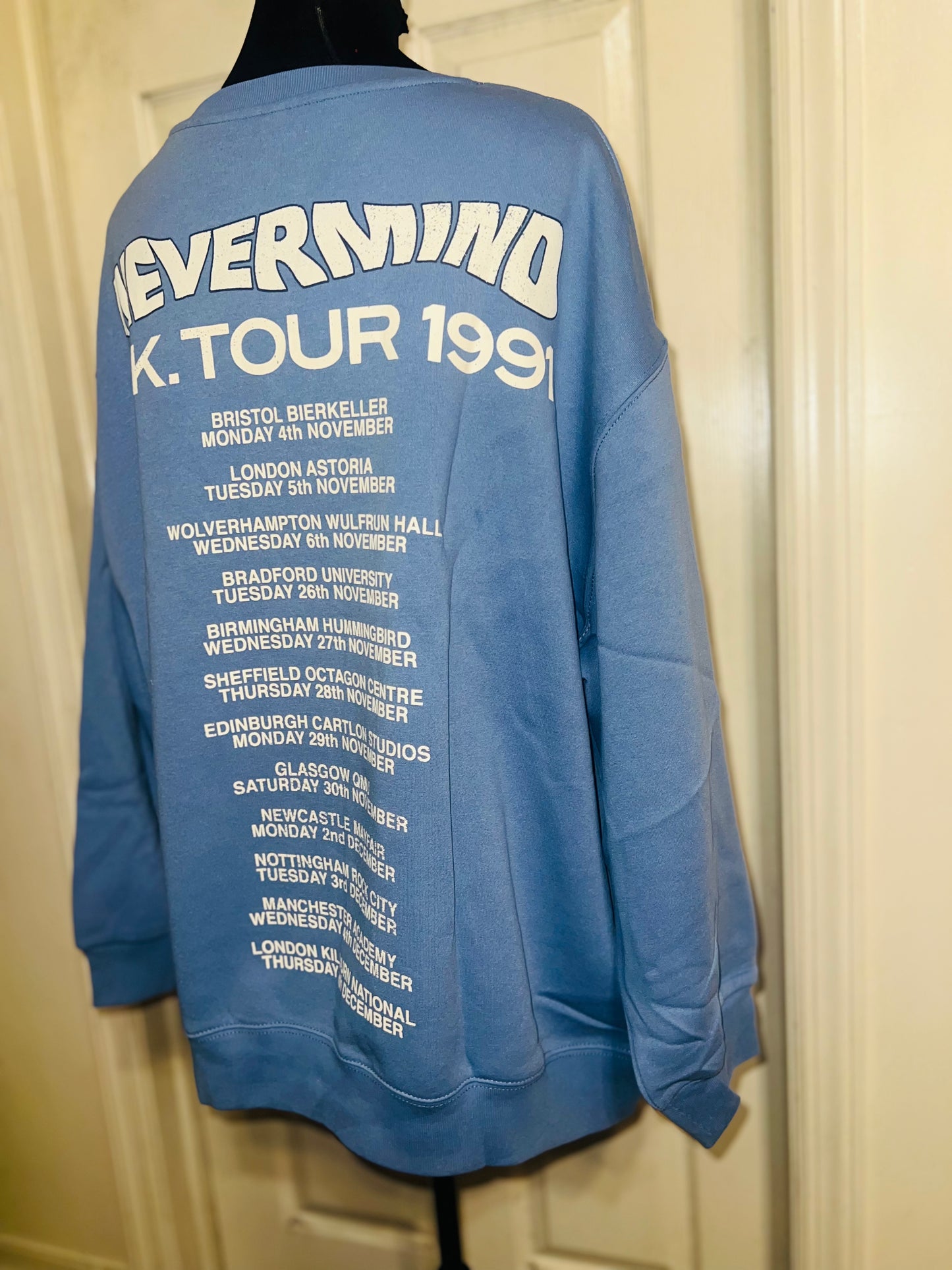 Nirvana Double Sided Oversized Distressed Sweatshirt