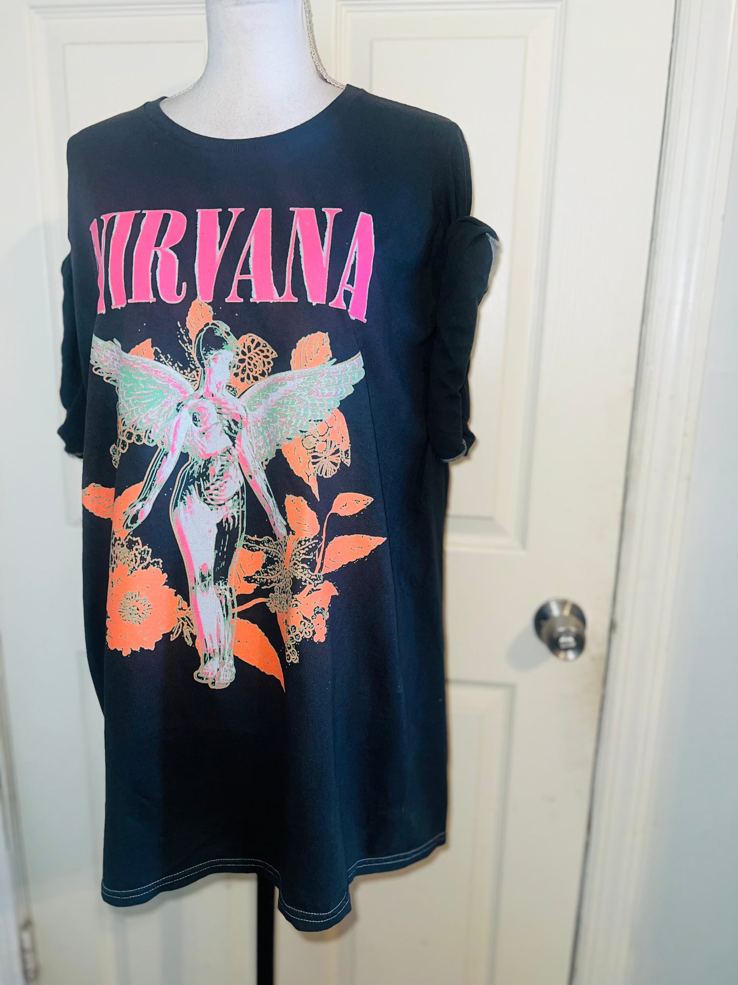 Nirvana Oversized Distressed Tee