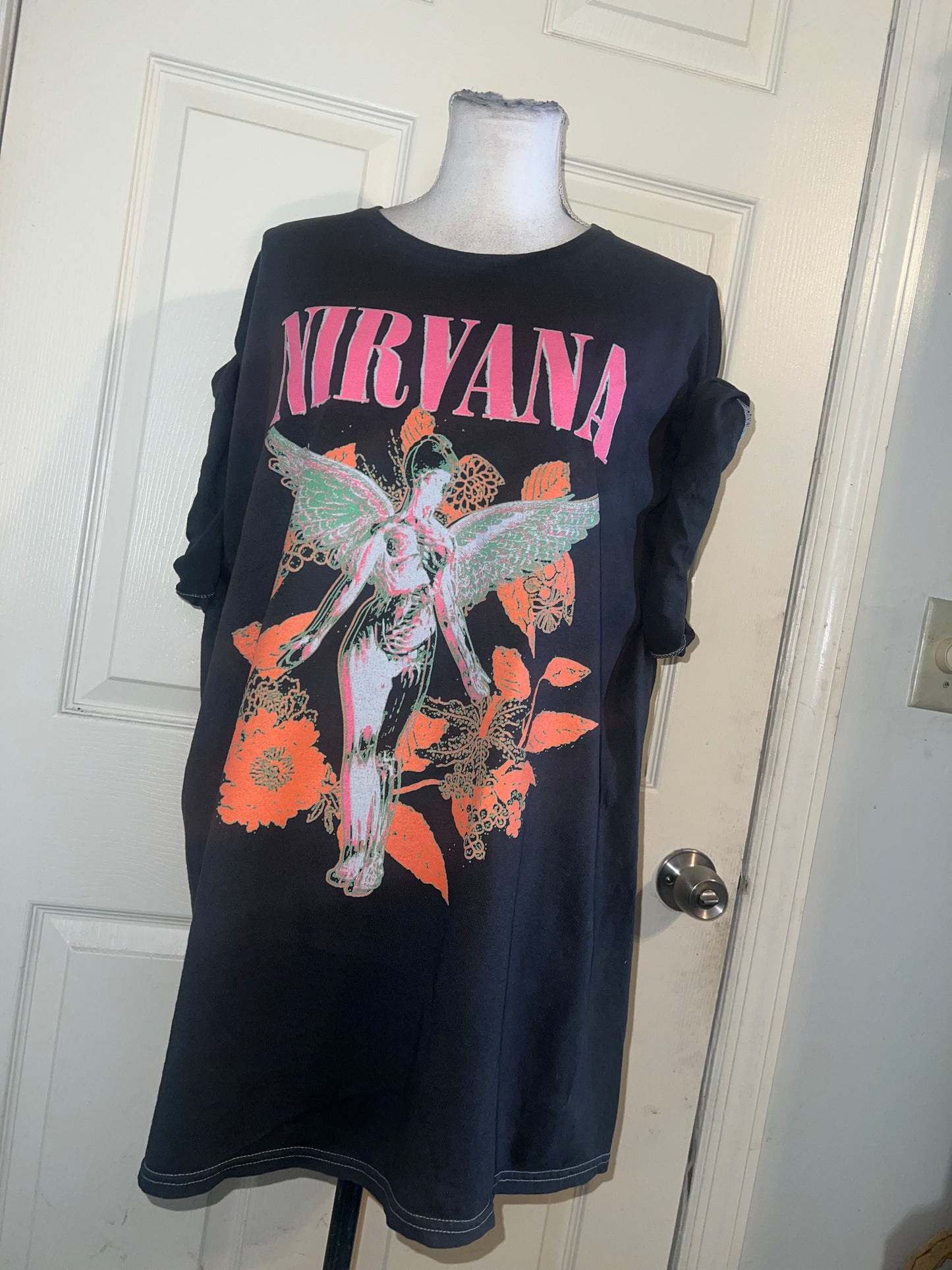 Nirvana Oversized Distressed Tee