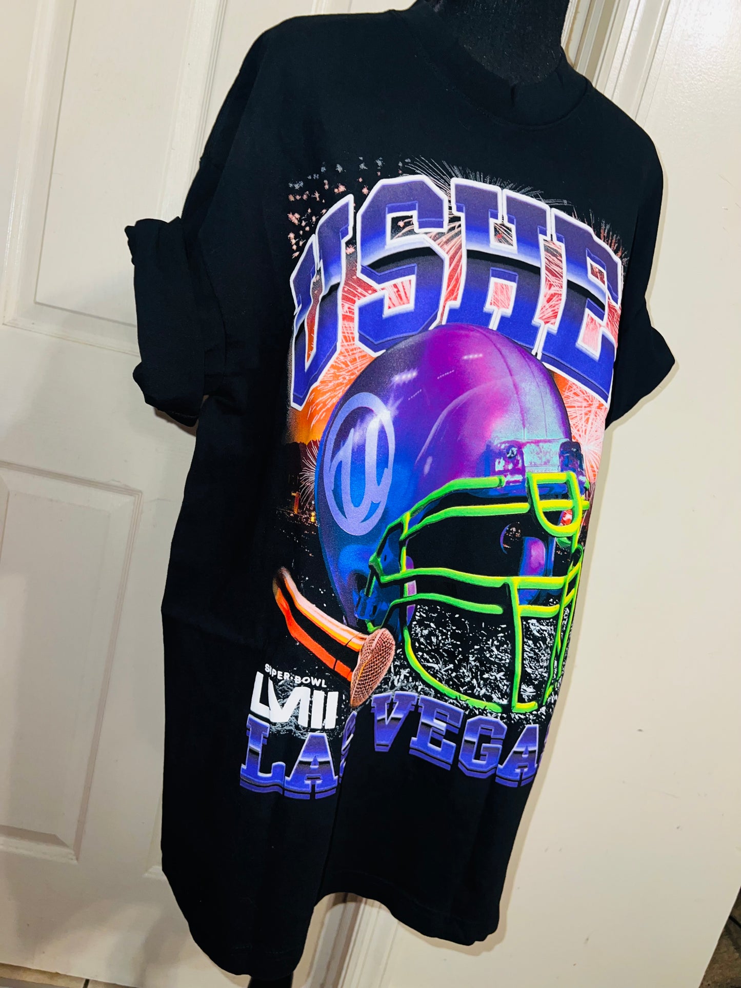 Usher Super Bowl Oversized Distressed Tee