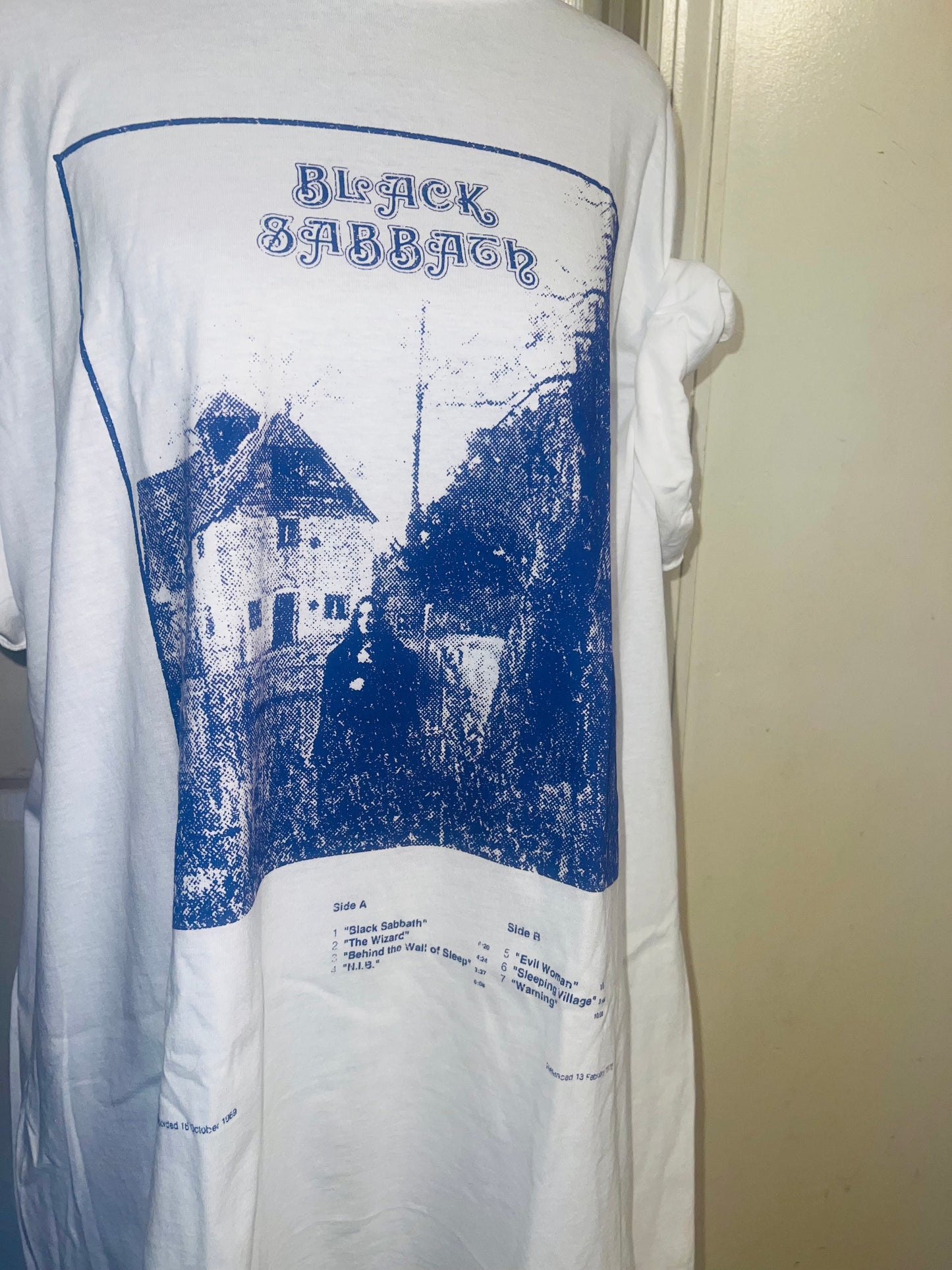 Black Sabbath Oversized Distressed Tee